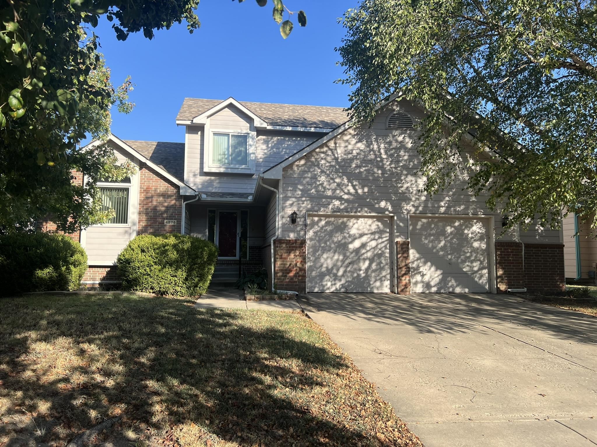 Welcome to 4278 N Westlake Dr in Bel Aire, KS—the ultimate equity-building opportunity in the highly coveted Willowpoint at Eagle Lake community. Spanning 1,760 square feet of high-potential living space, this 3-bedroom, 2.5-bathroom waterfront home offers the rarest commodity in real estate: a premium location and spectacular views, just waiting for the right finishing touches.   The basement features a wet bar and additional 4th bedroom that is ready to be finished.  Cosmetic Upgrades Needed: The heavy lifting is done—bring your paint, flooring, and modern design ideas to transform this solid property into a high-end masterpiece.   Its rare that these homes with water views come available.