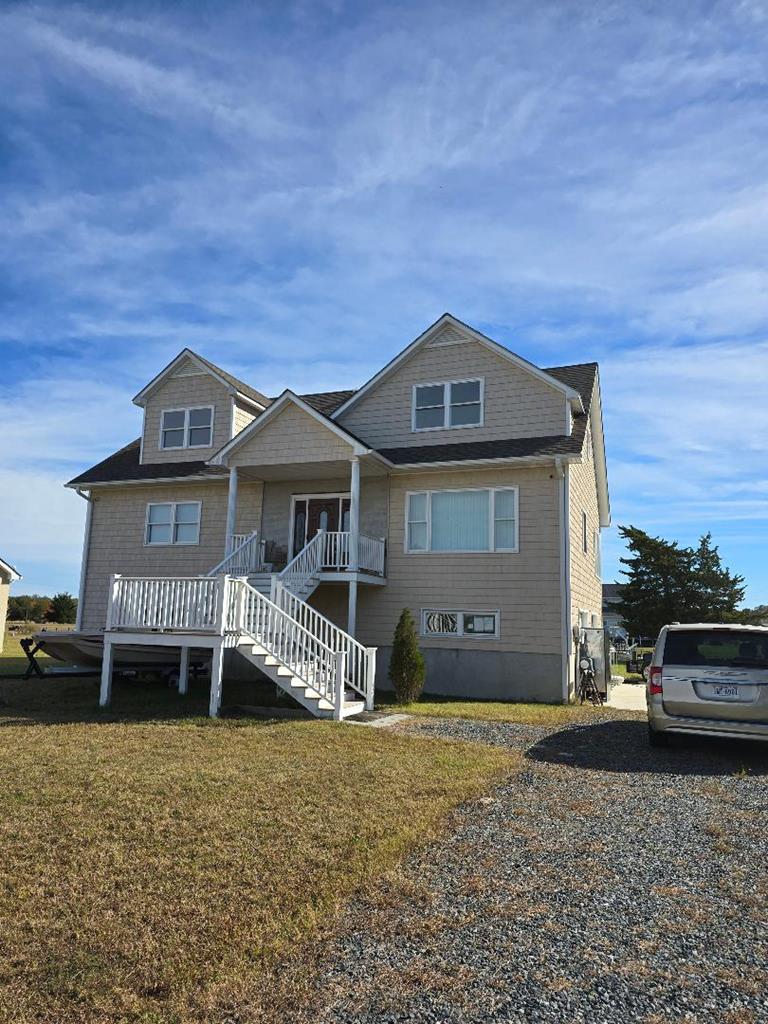 Captain and first mate, the wife, sailed into Onancock on a tri-maran, popped into my office in search of a home site with deep-water anchorage.. We had just the ticket at Schooner Bay, a deep-water canal.. They proceeded to begin building their home, but like all sailors, they put on themselves to complete all the interior work. The accomplishments are very good, but still need to be completed with the majority of materials on hand.. Open concept, kitchen, dining, and sitting room, with a 1st floor ensuite bath, 1.2 bath, and 2 spacious bedrooms and a full bath on the 2nd floor. Bulkhead replaced, 100' of waterfrontage.  2- car garage and massive workshop. 10 minutes to town center of Onancock.