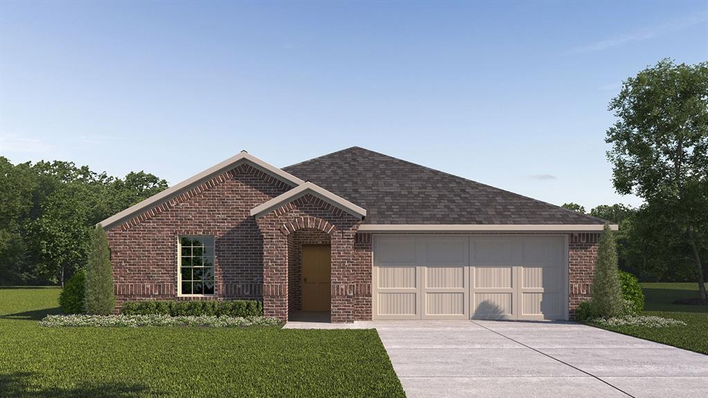 New! Spacious single story, with open floor plan! Four bedrooms, two full baths with covered patio. Home includes, island kitchen, granite counters throughout, LED lighting, full sprinkler system, professionally engineered post tension foundation, and much more!Howdy from Williamsburg in Fate, TX, a new community that blends the natural surroundings with contemporary, current designs. In keeping with our namesake, we have a colonial inspired clubhouse with a fitness center, pool, and splash park in addition to a beautifully manicured park complete with a fishing pond. Your family will feel right at home with plenty of active, outdoor fun. Come on out and see what the city of Fate has in store for you!