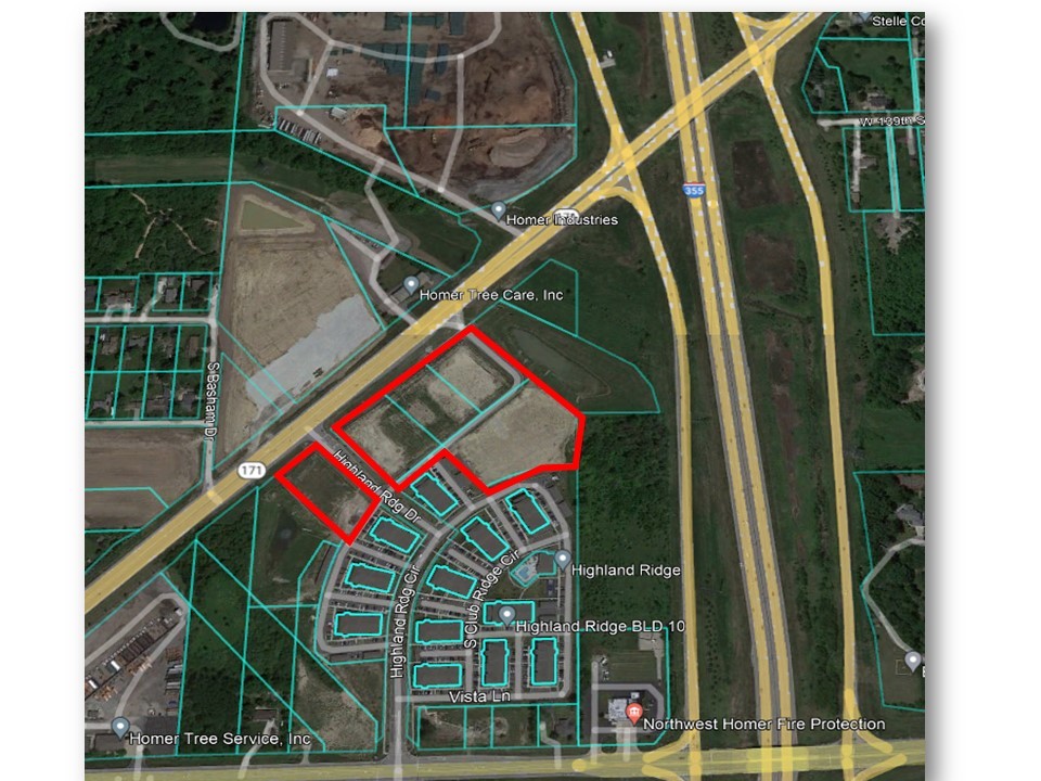 5 outlots comprised of +/- 9.5 acres. Fully developed for commercial use.  Located at the SWC I-355 & Archer Ave. in Lockport, Illinois.  Ideal for retail, restaurant, office, medical, and hotel. Fully developed outlots, including paved roads, street lighting, utilities stubbed to each lot and detention ponds constructed onsite. Lot 1: +/- 1.5 acres , Lot 2: +/- 1.8 acres , Lot 3: +/- 1.4 acres , Lot 4: +/- 1.7 acres , Lot 5: +/- 3.1 acres