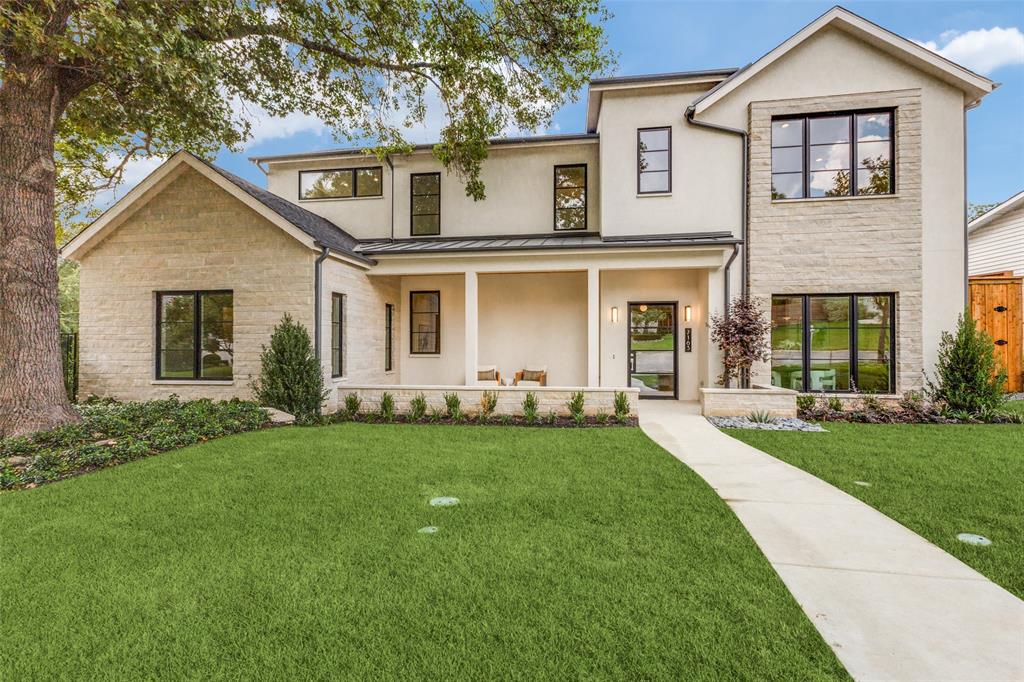 Exquisite new construction on with unmatched views of Lakewood Park. Welcome to your dream home where Lakewood Park feels like an extension of your own backyard. Nestled in a quiet, private cul-de-sac just steps from White Rock Lake, this exceptional 2025 build by Creekview Custom Homes seamlessly blends luxury, comfort, & functionality.Thoughtfully designed with an open and versatile floor plan, this residence boasts 5 spacious bedrooms, 4 full baths, 2 half baths, a dedicated home office, formal dining room, expansive game room, & an additional upstairs sitting area. Every inch of this home is crafted with attention to detail, featuring rich hardwood flooring, soaring ceilings, designer lighting, high-end windows, & luxurious finishes throughout. The chef's kitchen is equipped with state-of-the-art Thermador appliances, Taj Mahal quartzite countertops & backsplash, custom wood cabinetry, an oversized island with breakfast bar, & a walk-in appliance pantry. The kitchen opens to a bright & airy breakfast room & an inviting living area with fireplace and floor-to-ceiling windows framing breathtaking park views. The private study on the main level offers inspiring park views, while the generously sized guest suite features vaulted ceilings & serene natural light. Upstairs, you'll find 3 secondary bedrooms each with large walk-in closets, alongside a well-appointed laundry room, cozy sitting area, and the spectacular primary suite. The primary retreat is a haven of luxury with vaulted ceilings, panoramic windows, and an opulent spa-style bath featuring dual vanities, a makeup station, oversized walk-in shower, soaking tub, builtin storage,& an expansive custom closet. The upstairs gameroom with a private half bath also overlooks Lakewood Park: perfect for entertaining or even working out.Step outside to a resort-style backyard oasis complete with a spacious covered patio, outdoor kitchen with builtin grill, fire pit, & lush  lawn: ideal for entertaining year-round.
