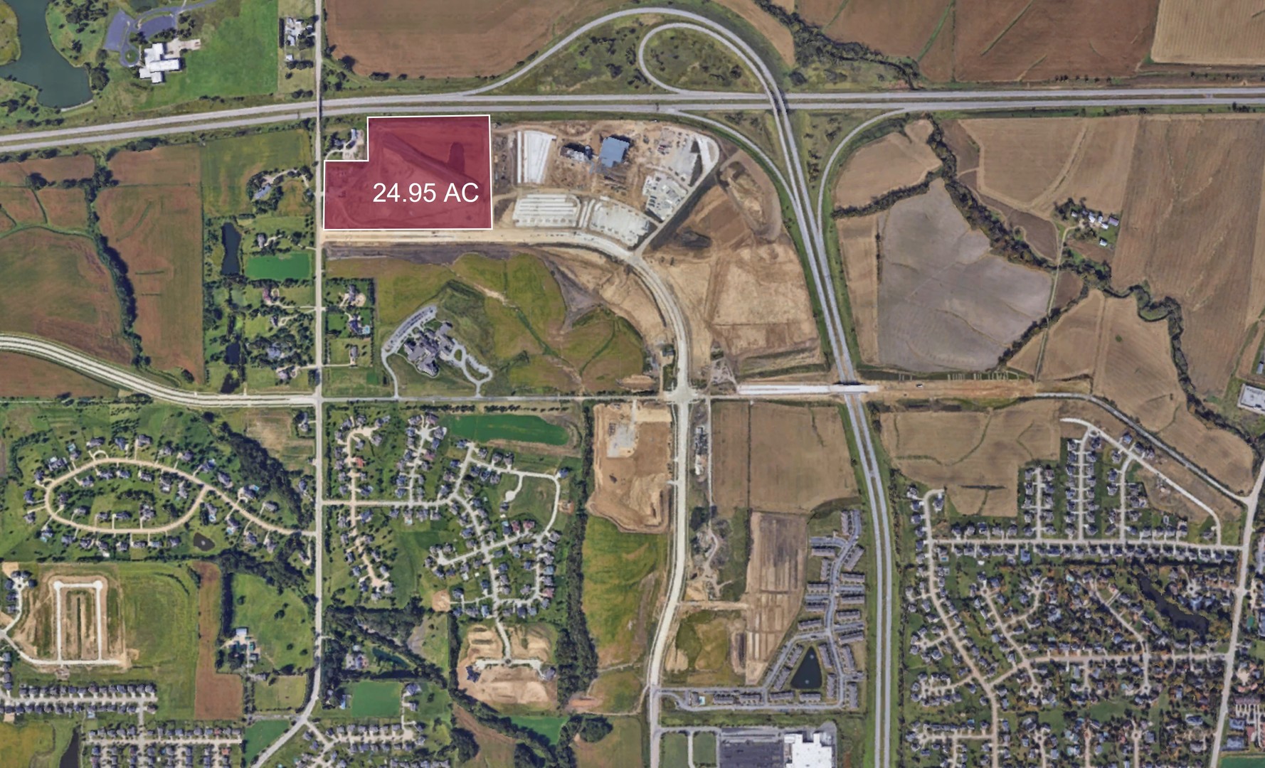 Lot is 24.95 +/- acres located on the Northeast corner of Jersey Ridge Rd and Elmore Ave Priced at $6.50 SF. 107.17 acres available in 6 lots on SW quadrant of I-80 and I-74 Intersection. Excellent Interstate visibility from I-80 and I-74. Rapidly developing area with Rhythm City Casino& Resort, Mills Chevrolet, Kohls, Kahl Senior Housing, Cross Creek Apartments, Super Walmart, Hobby Lobby, and Costco.