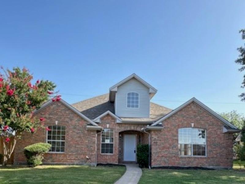 PRICE REDUCTION: Two story home in Carrington Estates backs to greenbelt. Separate dining room with French doors which open to entry.  Kitchen is open to living room and breakfast room with island and pendant lights. Pantry. Electric cooktop, oven, kitchen faucet were replaced in 2025. Double doors open to game room with half bath from the living area. Vanity replaced in half bath. Three secondary bedrooms with hall bath are located on first floor. Vanity and toilet have been replaced in the hall bath. Laundry room has room for a full size washer and dryer. Large ensuite and ceramic tile floor primary bedroom with sitting area is located on the second floor for privacy which includes two walk-in closets. Shower inclosure, bathroom faucets have been replaced in primary bath. Hot Water Heater, two HVAC units, double garage door and garage door opener were replaced in 2025. Fence and gate were replaced and stained in 2025. Backyard features a Gazebo. Sod was installed in front and back yard in May, 2025.  This home is ready for your decorating touches to make it your own. See today!