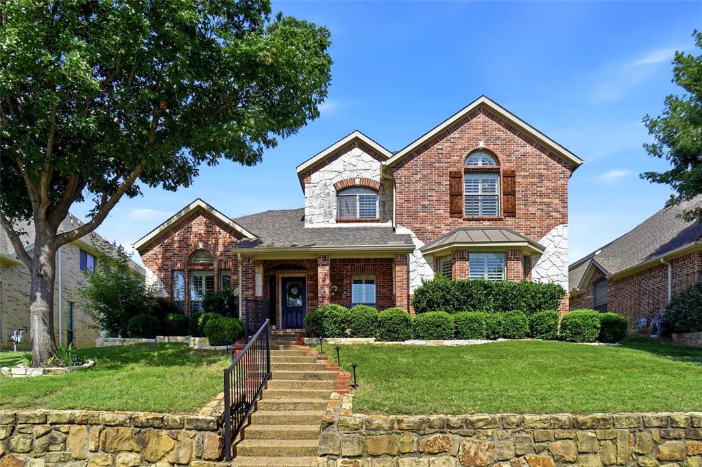 Immaculate Home in Very Desirable Fountain Ridge and Exceptional Birdville Schools. Open Floor Plan with Primary Suite downstairs. Plantation Shutters throughout. Office - Study has closet and could easily be a 5th Bedroom. Grand Family Room overlooking landscaped backyard with gas-log fireplace stone hearth and high vaulted ceilings. Powder Room Half Bath off Entryway.  Open Kitchen with Natural Granite Counters and Wood Cabinetry. Formals with Abundant Natural Light up front.  Spacious Breakfast Room with Window Seat. Iron Baluster Staircase leads you upstairs to Wonderful Game Room - Home Theater boasting built-in cabinets and library shelving.  Secondary Bedrooms are roomy with Large Secondary Bathroom. Oversized Covered Patio with Ceiling Fans and Beautifully Landscaped Backyard and new Wood Fence.  Community has two fishing ponds, Run-Walk Trails and Passive Park.  Convenient to NRH Library and Recreation Centers.  Close to Shopping and Entertainment.  So much to love.