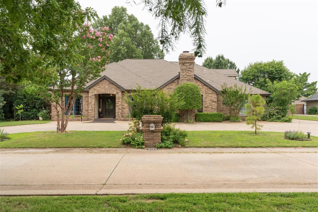 You are going to love this this spacious and beautifully updated home on 1/3 acre, nestled on a picturesque cul-de-sac in the lovely Greenbriar Kingswood Addition. This vibrant housing community is located in the sought after Moore Public School district, and you will never have a shortage of amenities here! A community clubhouse, pool, park, tennis courts, pond, creek, and walking paths are all maintained by your very active HOA. The whole neighborhood joins in for holiday decorating and festivities, it's a great place to belong! The home has been recently updated throughout. Gorgeous wood-look tile floors flow throughout the home. What a dream for cleaning and maintenance. Roof and HVAC were replaced in 2022, the woodwork and cabinetry has all been freshly refinished, fresh paint and fixtures throughout, the kitchen and bathrooms all remodeled, and the end result is a classic move-in-ready home but with a fresh contemporary appeal. If you are looking for room to spread out, you will love that this home offers 3 very spacious bedrooms with an upstairs flex space that can easily serve as a 4th bedroom/bathroom suite. There is a dedicated study that could be anything you want... a speakeasy, a library, a sewing room, a play room, a home gym... use it however your heart desires! TWO large living spaces both have fireplaces to cozy up to. The family room even offers a clever hidden wet bar for relaxing and entertaining with friends. The gorgeous kitchen features quartz countertops, a center island, tons of cabinets, a skylight for abundant natural light, and a built-in desk. Enjoy the oversized back yard with a spacious covered patio, a hot tub, and two storage sheds. The home also features a circle drive and 3 car garage w/ built-in storage.