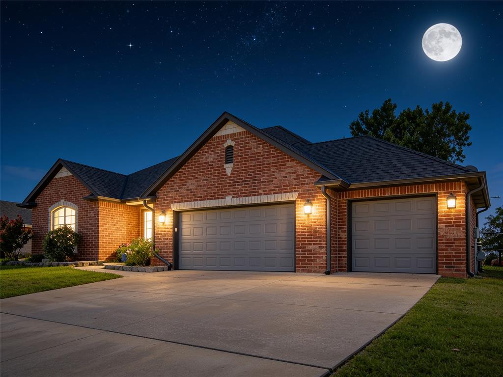 No Rivals - No Equals to this One-Owner Brick & Stone Home! No Expense Spared on this Full ADA Accessible Home! Detailed Quality Finishes Throughout, Exceptional Craftmanship with Amazing Amenities! .. Nearly 100% Hardwood & Tile Flooring! .. Includes a “18 Ft Long, 5 Ft Deep MasterSpas-Michael Phelps H2X Continuous Swimming - Swim & Hot Tub Spa” with Year-Round Therapeutic Fitness! (*Pool is Complemented by a Spacious deck comprised of durable, long-lasting Composite TREX surface) .. Enter via the Expanded Covered Front Porch through an 8 ft Tall Front Door finding nearly 12 Ft Tall Trayed Ceilings with a Wall of Windows providing a Super Abundance of Natural Light with Park Views! .. LR: * Very Open * Tile & Hardwood Flooring * Stone & Custom Wood Trim Gas Fireplace! .. KITCHEN: * Vast amount of Granite Counters * Marble & Decorative Glass Backsplash * Tall Cabinets & Built-in Hood * Island with a True Farmhouse Sink & Stylish Pendant Lights * Gas Cook Top * Convection Oven & Microwave * Coffee Bar * Super Accommodating Walk-in Pantry! .. DR: * Park-View Panoramic Bay Window! .. PRIMARY BR SUITE: * Impressive Features Include a Large, Comfortable Bedroom * Bathroom with Granite Counters * Double Sink Vanity with Upper & Lower Cabinets * Walk-in, fully Tilled Shower with Bench * Large & Deep Jetted Tub Surrounded with Tile * Private Toilet Room with Cabinet * Tall- Ceilinged Closet with Multiple Heights of Hanging Rods * Built-in Dresser! .. 2nd FULL BATH: * Tile Surrounded Walk-in Shower with Bench * Granite Vanity Counter! .. POWDER BATH: * Nearby for Guests * Decorative & Roomy! .. LAUNDRY ROOM: * Conveniently Located * Granite Counter with Upper & Lower Cabinets!  GENERAL & EXTERIOR: * Vaulted Ceilings! * Elegant lighting & Plumbing fixtures! * Recessed Lighting & Ceiling Fans Galore! * Professional Landscape! * Storm Shelter * Nearly 850 Ft Garage with 3 Overhead Doors (1 Leading to backyard) * Super Quick Access to I-35! * Park with ponds & Walking Trails!.