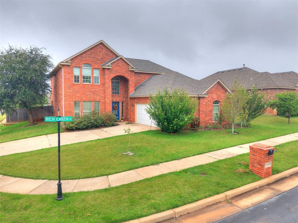 Beautiful & Spacious Home on a Corner Lot with Storm Shelter & Hot Tub in Deer Creek Schools! Step inside to find elegant archways, soaring ceilings, and a welcoming living room centered around a cozy fireplace. The open layout flows seamlessly into a versatile space that can serve as a formal dining area or a second living room. The kitchen features granite countertops, ample cabinetry, and plenty of room for cooking and entertaining.
The primary suite offers ample space with a walk-in closet, dual vanities, a garden tub, and a separate shower. Upstairs, a large family room provides additional living space, while generously sized bedrooms each feature spacious closets.
Outdoors, enjoy a large covered patio overlooking the backyard—perfect for entertaining, relaxing in the hot tub, or simply unwinding at the end of the day.