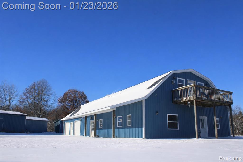 Discover a truly rare opportunity at 9624 Bridge Lake Rd, a distinctive Barndominium style farmhouse set on nearly 11 scenic acres, with the option to purchase approximately 11 ADDITIONAL ACRES. This one-of-a-kind property offers a compelling blend of acreage, water features, & functional improvements, ideal for land users, hobby farmers, investors, or lifestyle buyers seeking space, privacy, and versatility. The main residence features a thoughtfully designed layout including a Primary Bedroom, Lilac Room, multiple bathrooms, a spacious kitchen and living area & radiant floor heating throughout, providing consistent, energy-efficient comfort & warm floors year-round. Specialty spaces include a theater room, multiple offices, or what I'd call flexible bonus areas that could easily serve as bedrooms, a media room, fitness studio, or creative workspace, limited only by imagination.Outdoors, the property truly shines with a private pond, open land, and multiple outbuildings including a large barn, wood shop, astro shed, additional storage structures, perfect for equipment, hobbies, or agricultural use. A 4-car attached garage adds everyday convenience.A Nod to the Past, Breeds Opportunity for the Future: According to Long-Time ownership, the property was once home to an apple orchard, adding a charming layer of history. While the land is no longer farmed, the setting offers an appealing opportunity for future owners to reimagine the land, explore restoring fruit trees, gardens, or hobby orchard use, if desired, and subject to buyer verification and local guidelines. With additional acreage available, buyers may be able to expand their vision to include farming, recreation, or long-term investment opportunities, with the proper zoning in place. For the additional available land, contact listing agent for details. Properties with this level of flexibility, acreage, & character are exceptionally rare. MORE PICS TO COME... Act fast, HIGHEST & BEST Offers due by 8 pm on Sunday, Feb. 1st. 2026.