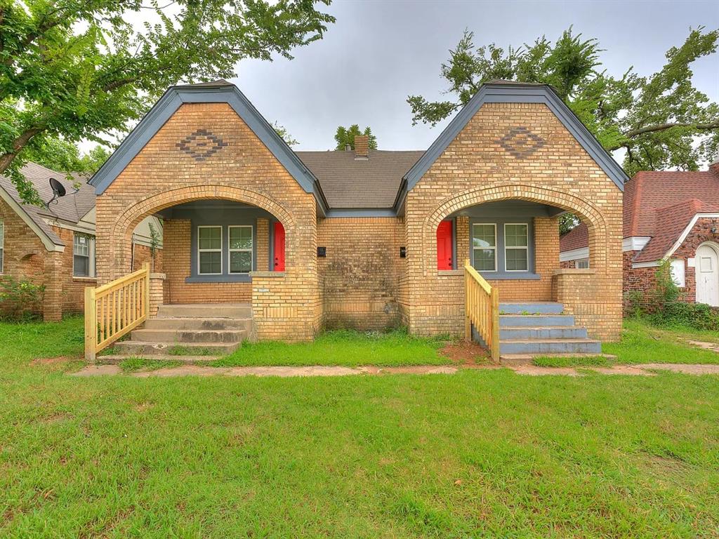 Full brick Tudor duplex sold together — 2208 & 2210 NE 22nd St. Each side is 1 bed / 1 bath / 959 sq ft with laminate flooring, granite countertops, stainless steel oven and dishwasher, tile tub/shower combo, and washer/dryer hookups. One side is vacant and move-in ready, the other is tenant-occupied. Strong rental location with easy access to NE 23rd, Downtown OKC, and the Capitol District. Perfect for owner-occupant or investor looking for a turnkey duplex with solid rental history. Buyer to verify all information including square footage, schools, and details. Seller is an inactive licensed real estate professional.
