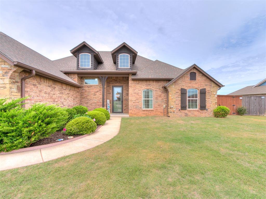 Get ready to be blown away by this move in ready listing!!! Enjoy the perfect setting on a cul-de-sac that backs up to a greenbelt!  The magnificent sunsets will truly take your breath away. This home has everything you are looking for including 4 spacious bedrooms, 3 1/2 baths, walk-in closets, 10ft ceilings and a huge bonus room upstairs with a full bath and 2 walk-in attic spaces!  Top that off with a 24 x 30 workshop that has a 6 ft porch and an 8 x 10 garage door with electric opener. This insulated dream shop also includes a 240 volt amp for welding or other projects. The covered patio, storm shelter and underground sprinkler system all situated on over a 1/2 acre, lot make this a must see! What more could you ask for?? Landrun is a family friendly neighborhood with lots of activities including a huge Halloween block party, an Easter Egg hunt, 4th of July parade and a neighborhood pool. This home has been updated throughout including new gutters, a class 4 rated roof in 2022, new floors, new paint and epoxy flooring in the garage.  Schedule a showing today and prepare to fall in love!