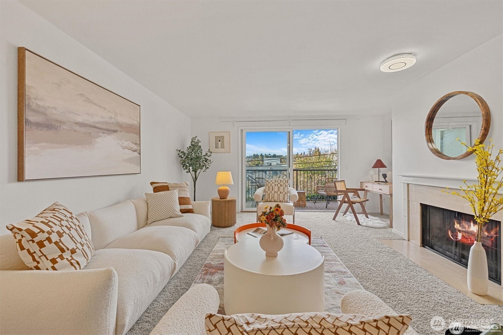 Why rent when you can own? Secure an exceptionally rare 2-bed, 2-bath in Queen Anne for under $400K! With monthly payments rivaling local rent, it’s time to stop paying your landlord’s mortgage and start building your own equity. Enjoy peace of mind in this secure, gated building while experiencing the perfect blend of city convenience and quiet comfort in this west-facing home filled with natural light and open views. The spacious living area flows to a private balcony — perfect for morning coffee or sunset wine. Inside, find modern updates: quartz countertops, oak floors, newer carpet and refrigerator, plus a refreshed shower with marble-look tile. Everything you need is steps away — two storage spaces, recreation room, sauna, and outdoor pool are all on the same floor. With in-unit washer/dryer, covered & guest parking, HOA covering most utilities (even internet!), and close to tech hubs, Whole Foods, and Interbay Golf, this home makes everyday living effortless.