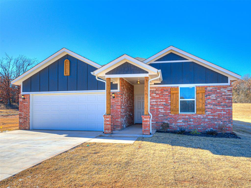 Welcome to acreage living without sacrificing modern comfort, style, or convenience. This beautiful new home comes with a builder incentive of $3,500 & sits on an expansive 1.99-acre homesite offering buyers the rare opportunity to enjoy wide-open space while still remaining close to Edmond, Guthrie, and Oklahoma City amenities.The Phoenix plan has quickly become one of Craft Homes’ most popular layouts thanks to its smart use of space, open-concept design, and inviting atmosphere. As you walk through the front door, the home feels spacious, comfortable, and designed for the way people truly live. The main living area flows seamlessly into the kitchen and dining spaces, creating the perfect setup for entertaining guests, hosting holidays, or simply enjoying quiet evenings at home.The kitchen is both functional and stylish, featuring generous cabinetry, abundant prep space, a large center island, and modern finishes buyers are actively searching for in today’s market. The private primary suite offers a peaceful retreat away from the secondary bedrooms and includes a spacious layout designed for comfort and relaxation. Additional bedrooms provide versatility for guests or growing families. The flex space is perfect as an office, 2nd dining or kids space. The thoughtful floorplan balances openness and privacy beautifully.One of the biggest highlights of this property is the nearly two-acre homesite itself. Buyers continue flocking to Cumberland South because it offers something increasingly rare: breathing room. Whether you envision outdoor entertaining areas, future shops, gardening, activities, or simply room to enjoy Oklahoma sunsets, this property offers the flexibility buyers are craving.With estimated completion scheduled for September, buyers still have the exciting opportunity to secure this home during construction and watch it come to life from the ground up.Photos are of a completed model intended to show the quality, craftsmanship, and design