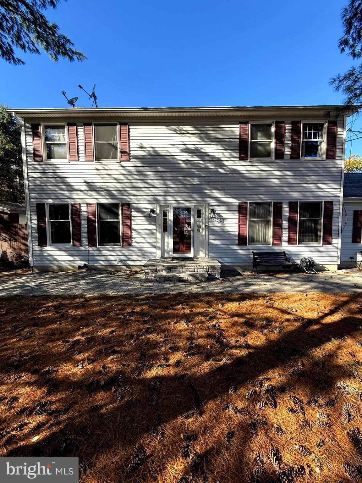 Welcome to this charming 4 bedroom, 2.5 bath  colonial in Mount Laurel that sits on the border of Moorestown.  This house is in move in condition. Truly a delight from the moment you walk into the entry foyer.  Living room, dining room, family room, large eat-in-kitchen w/island  all with hardwood floors are what you see when you walk in the front door.  There is also a large home office with loft that completes the first floor.  The office has  side entry into the home which  can be used as an in law suite as it is adjacent to the kitchen.  This home has been lovingly card for and it shows. The upstairs features 4 large bedrooms.  The large master bedroom comes with full bath, jacuzzi, fabulous tile with decorative boarder, frameless shower doors, and a very large walk in closet.  There are 3 more large bedrooms on this upstairs level and another full bathroom.  There is also an upstairs laundry area making it convenient for any family.   The back play area is immersed with beautiful concrete .   Additionally, there is also a very large shed that can be used for storage and large enough for any workshop.  The  front yard has natural landscaping with beautiful trees for shading and a very large porch area for morning coffee, evening drinks, bonfires, and barbecues.  There are many other special amenities included with this Mount Laurel home such as a one car garage, plenty of closets, built in shelving and the aforementioned downstairs office can be used as a 5th bedroom or in law suite as it has a built in closet and lots of built in shelving.    Make your appointment to see this great house, schedule your tour today, a house you must see.