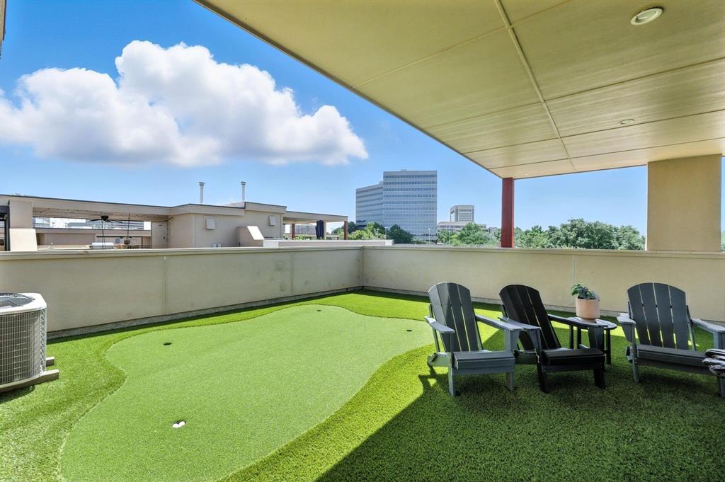 Welcome to the desirable Brownstones of Las Colinas, ideally located across from the Las Colinas Country Club and within walking distance to premier dining, entertainment, and events at Toyota Music Factory. This bright corner unit features an open floor plan filled with natural light, a rare 3-car garage with overhead storage, and a spacious turfed rooftop terrace with a putting green, outdoor kitchen, and stunning golf course views—perfect for entertaining.Interior highlights include high-end Miele appliances, hardwood, tile, and concrete flooring, upgraded lighting, satin-finish paint, and Control4 Smart Home automation with electric blinds in the main living area and primary bedroom, plus built-in speakers throughout. The home offers abundant storage and is elevator-capable. Enjoy access to the community pool and a true lock-and-leave lifestyle.