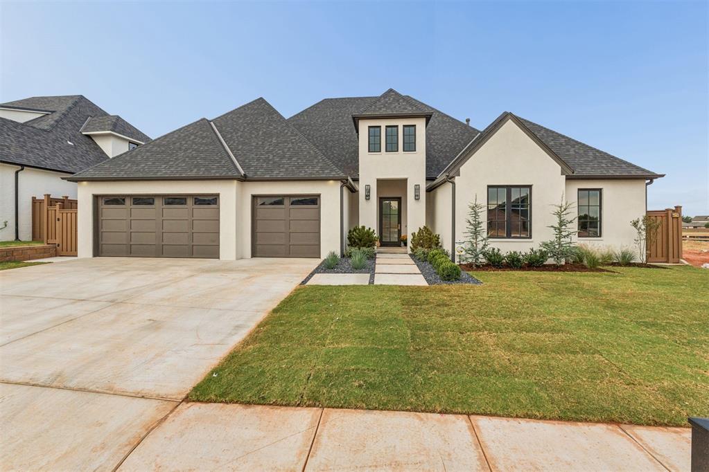 This stunning single-level home offers an incredible floor plan with thoughtful design and elevated finishes throughout. Featuring 4 bedrooms, a private study, 3.5 bathrooms, a game room, and a 3-car garage, this home provides plenty of space while keeping everything conveniently on one level. A grand entry with 12-foot ceilings welcomes you inside, with the soaring ceilings continuing into the main living, kitchen, and dining areas. Beautiful white oak wood flooring flows throughout the main living spaces, game room, primary bedroom, and hallways, creating a warm and cohesive feel. The private primary suite is truly impressive, featuring his-and-hers walk-in closets, separate vanities, a freestanding soaking tub, and a full frameless, curbless shower. Thoughtful details continue throughout the bathrooms with floor-to-ceiling tile and mirrors, creating a grand, luxurious feel. Two secondary bedrooms share a Jack-and-Jill bath, while an additional bedroom features its own en-suite bathroom, perfect for guests. Additional upgrades include GE appliances, solid-core 8-foot interior doors throughout, soft-close cabinetry, Delta fixtures, Trex fencing, and so much more. This home is entering its final stages of construction, so now is the perfect time to make it yours. Don’t miss the opportunity to own this beautifully designed home before it’s gone!