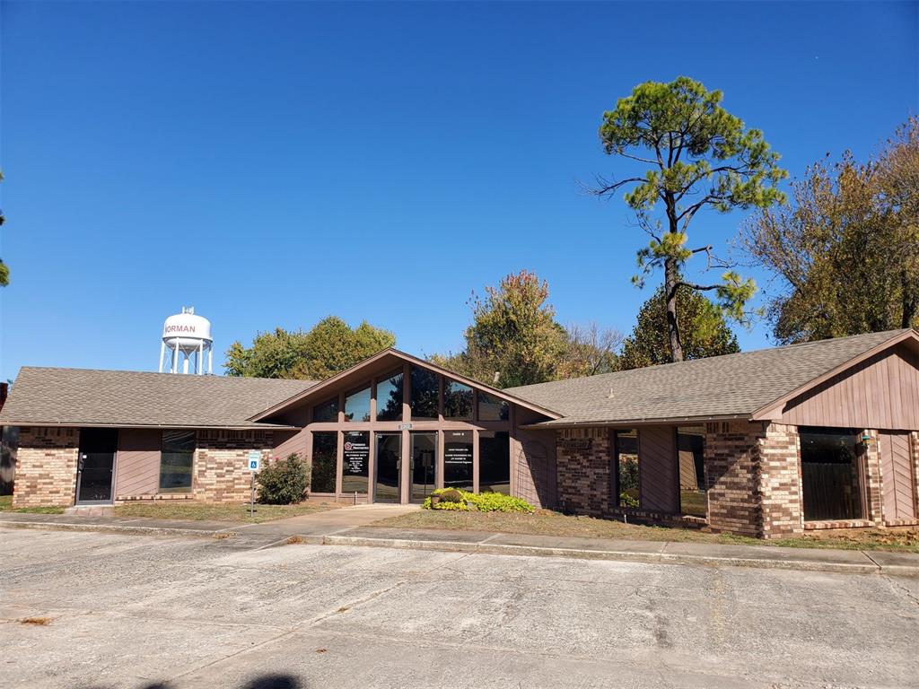 Versatile Office Building discover this office building nestled on a quiet .29-acre cul-de-sac lot in desirable Southwest Norman. Designed for flexibility and functionality, the property features two separate lease spaces—ideal for owner occupancy on one side with income potential from the other. Central Entry Foyer: shared entrance, Ample Parking: Generous on-site parking for staff and visitors. Prime Location: Convenient access to major roads.