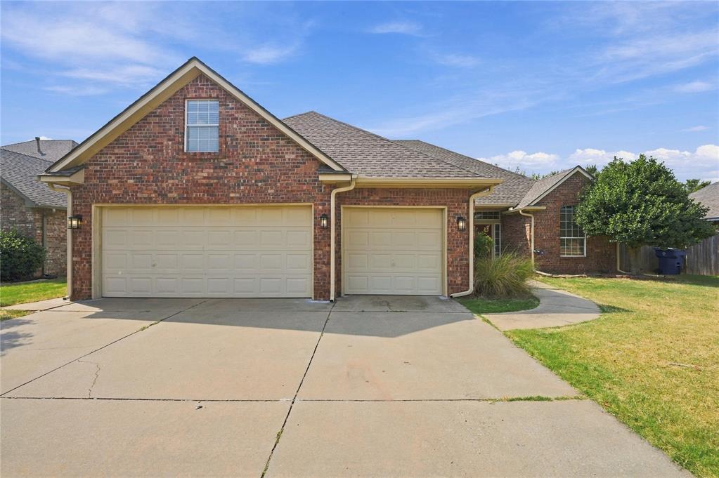 Beautifully maintained home in sought-after Settlers' Crossing with Deer Creek Schools. This immaculate four-bedroom, two-bath home offers a thoughtful and versatile floor plan with two dining areas, a dedicated office/study, and flexible living spaces to fit your lifestyle. The fourth bedroom can easily function as a game room, bonus room, or additional bedroom. The inviting living area features a beautiful stone fireplace, creating a warm and welcoming focal point. Beautiful tile flooring, brand-new interior paint throughout, and new carpet on the stairs and in the bonus/game room add to the home's fresh, well maintained appeal. Major updates include a new HVAC system in 2025 and new high impact resistant roof in 2022.The three-car garage provides plenty of parking and storage, while the spacious backyard and large side yard offer room to entertain, play , or simply enjoy the outdoors. Meticulously cared for and truly move-in ready, this home is a wonderful opportunity in a highly desirable Edmond location. SCHEDULE YOUR PRIVATE SHOWING TODAY!!