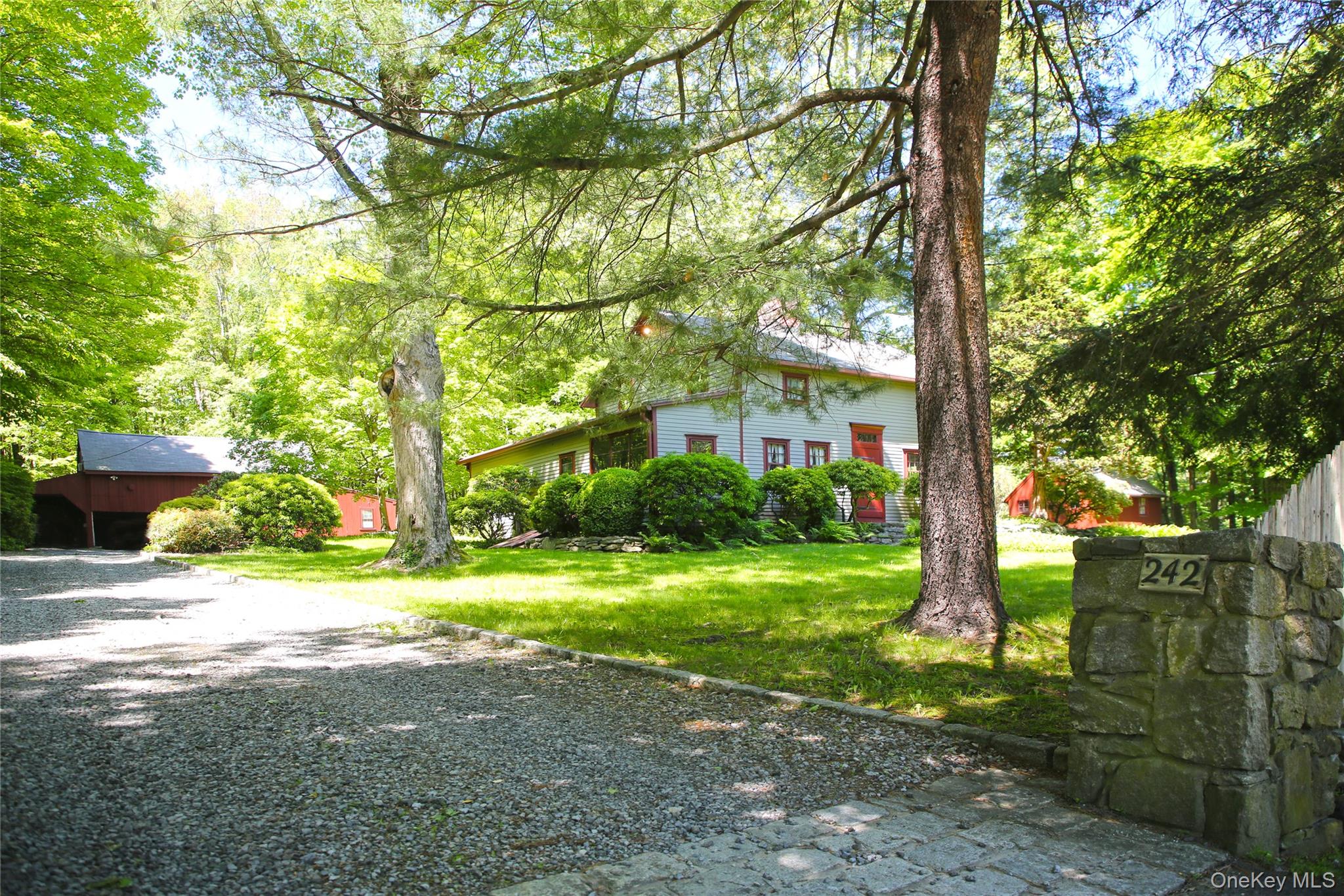 For the purest...an enchanting historic treasure offered for the first time in over 50 years. Circa 1776 center chimney Farmhouse. Impeccably maintained array of unspoiled, remarkable period detail. Extraordinary wide board flooring throughout. Exposed beams and woodwork. Three fireplaces off the huge center chimney. High ceilings for the period.
Cobblestone lined gravel drive leads to this compound of main house, garage/barn, garden shed, original outhouse and manicured 4-acres of open lawn area, light woodland, grand old shade trees, mature plantings, fenced raised bed gardens.
A rare opportunity to own a piece of history with unmatched potential.