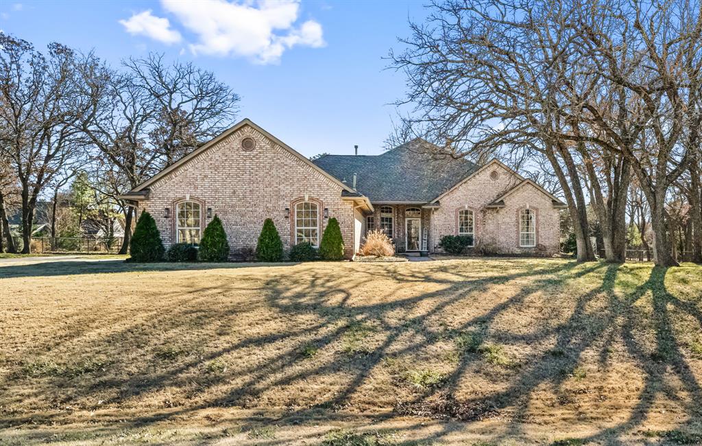 Welcome to a well-desired neighborhood in East Edmond. This home has everything you are looking for: 4 bedrooms, 3 bathrooms, a formal dining room, a playroom, and a gym (not included in the square footage). The neighborhood is down the street from Lake Arcadia, where you can hike, swim, and fish. There is also a well-maintained pond in the neighborhood. The home sits on one acre with a magnolia tree in the front, a large garden area, and a fire pit. The home features built-in custom cabinets and ample storage. The spare bedroom hosts a space-saving murphy bed. The back patio is ideal for entertaining, featuring outdoor speakers and a spacious patio. The kitchen has been recently remodeled. There is a brand-new generator that will remain with the property. Schedule your private showing today.