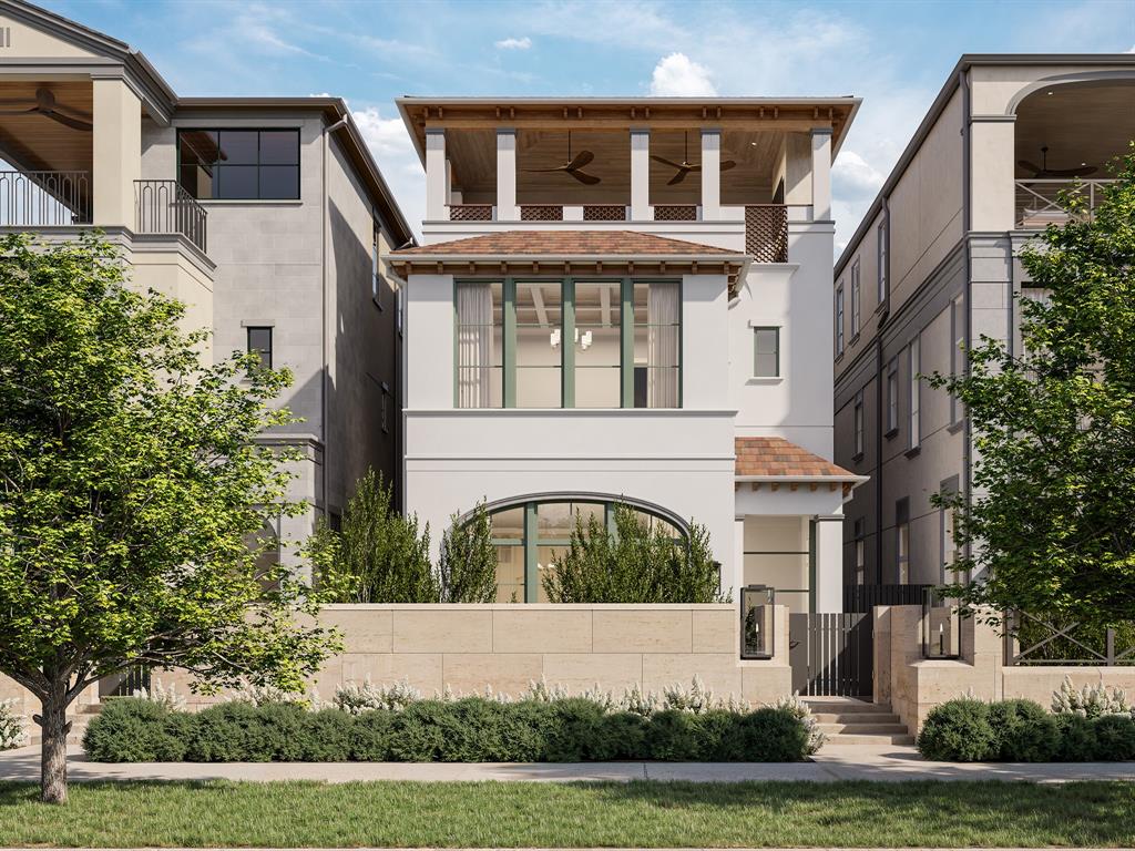 In a private, gated enclave just beyond the vibrant energy of Knox Street, 4410 Everdell Place offers a unique, luxurious way to experience one of Dallas' most coveted neighborhoods. Knox Villas - an intimate collection of just twelve bespoke residences - envisioned by the celebrated collaboration of SHM Architects, Studio Thomas James and New Leaf Custom Homes. Classic architecture, richly layered interiors and thoughtful craftsmanship come together to create a home that feels both timeless and effortlessly livable. Sunlight fills the space, bringing the outdoors in,while natural materials, custom detailing and beautifully landscaped yards create an inspiring atmosphere. A spacious master suite, office, three secondary bedrooms and bathrooms, full ground floor living spaces, and a luxury elevator flow seamlessly throughout three thoughtfully designed floors. Every modern detail has been intentionally designed for a full suite of technology upgrade options such as sound system, security cameras, automatic shades, light dimmers, smart home system, and more. The crown jewel tops the home, as the third-floor terrace opens into an extended living area - with an outdoor kitchen, built-in grill, and fireplace, creating the setting for intimate dinners, lively gatherings, or quiet evenings at home amongst a canopy of trees under the Texas stars. Just steps from the Katy Trail, premier dining, luxury boutiques and the vibrant charm that has made the Knox District one of Dallas' most desirable neighborhoods, Knox Villas offers something increasingly rare: the privacy of a custom single-family residence paired with the walkability and energy of city life. Limited to only twelve homes, Knox Villas is a thoughtfully curated collection created for those who appreciate beautiful architecture, exceptional craftsmanship, and the belief that the finest homes are defined not only by how they are built—but by how beautifully they are lived in.