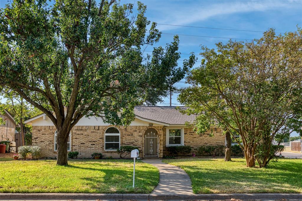 Extremely well maintained home in established Bedford neighborhood with convenient access to schools, shopping and highways. NO HOA. Double pane windows throughout. Easy maintenance ceramic tile and luxury vinyl plank flooring throughout--NO CARPET! Large corner lot with huge backyard, open patio and mature trees. Only 3 minutes from Generations Park, offering outdoor aquatics, ballfields, disc golf course and more! Only 20 minutes to DFW International Airport.