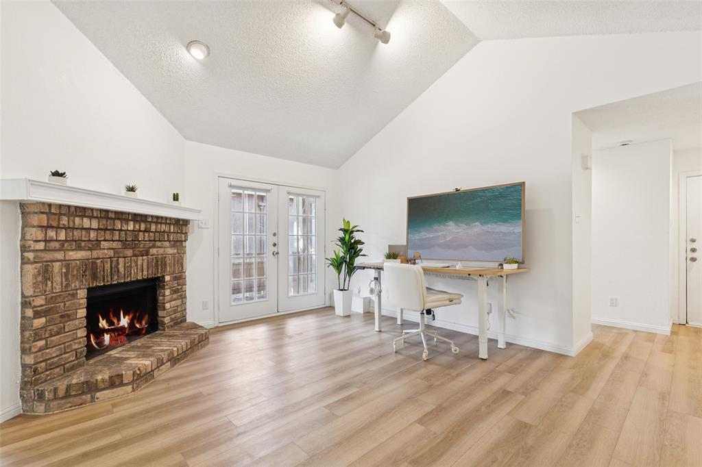 Dallas condo living at its finest! Perfectly located near beautiful parks, trendy shopping, and an array of dining options—including the lively Greenville Avenue scene and Katy Trail—this pristine 2-bedroom, 2-bath home offers the ideal blend of comfort, style, and convenience. Filled with natural light, the inviting living room sits at the heart of the home and features a soaring ceiling and stately fireplace, creating a warm and open atmosphere perfect for relaxing or entertaining. The spacious kitchen is a chef’s delight with built-in stainless steel appliances, abundant cabinetry, and direct access to a patio—ideal for morning coffee or evening unwinding. The serene primary suite is a peaceful retreat offering an ensuite bath with dual sinks and a large walk-in closet. The generous secondary bedroom, complete with its own full bath, is perfect for guests or can easily serve as an elegant home office. Enjoy a low-maintenance lifestyle with all the benefits of a vibrant Dallas location—just minutes from entertainment, trails, and major commuter routes. This sun-filled condo combines sophistication, comfort, and unbeatable convenience—ready for you to call home! 3D tour available online!