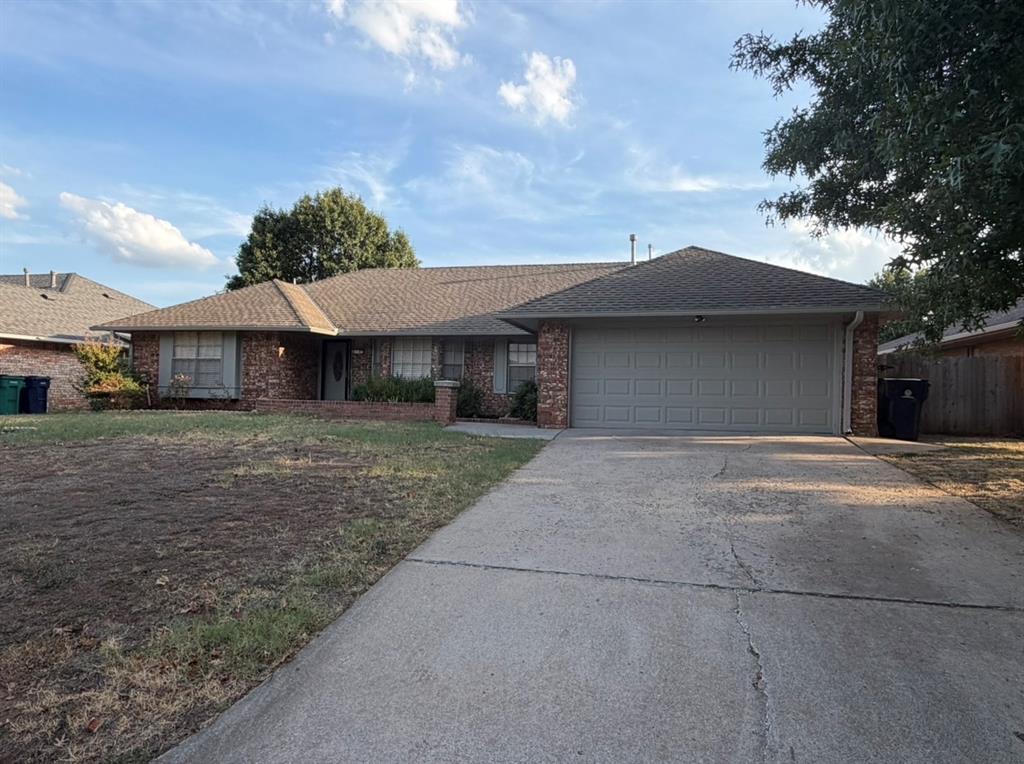 Single-story home in the established Harvest Hills neighborhood. 3 bedrooms, 2 full baths and 1 half bathroom, and a spacious 2-car garage. The open living area offers high ceilings, a cozy fireplace, and abundant natural light. There is a 2nd living room that can easily be changed into a 4th bedroom. Functional kitchen layout with generous cabinet space and adjoining dining. A large and fully fenced backyard with a spacious 500 sq ft patio perfect for outdoor entertaining. Conveniently located near the Kirkpatrick Turnpike, Lake Hefner, shopping, and dining in the Putnam City School District.