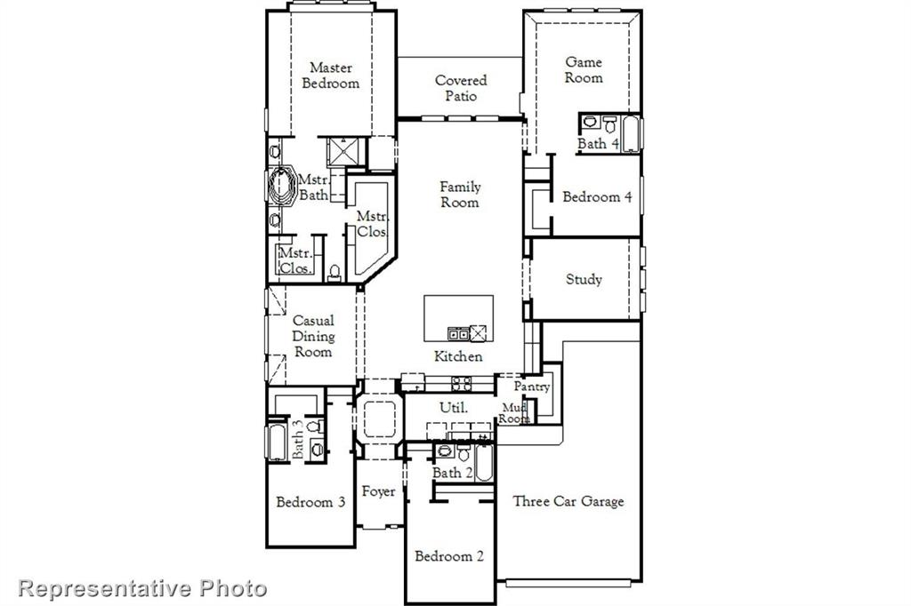 MLS# 21281147 - Built by Coventry Homes - Jul 31 2026 completion! ~ Experience elevated single-story living in the highly sought-after community of Painted Tree. This exceptional north-facing home spans 2,944 square feet and is masterfully designed with 4 spacious bedrooms, 4 full baths, a private study, and a dedicated media room—offering the perfect blend of luxury and functionality. From the moment you enter, soaring 14-foot ceilings create a dramatic first impression, filling the open-concept living space with natural light and grandeur. The massive kitchen island anchors the chef-inspired kitchen, providing abundant prep space, seating, and the ultimate gathering spot for entertaining. The expansive living area flows seamlessly to an oversized patio, making indoor-outdoor living effortless. A stylish fireplace adds warmth and elegance, while the private study offers a quiet retreat for work or creativity. Each bedroom features its own bath access, delivering comfort and privacy for family and guests alike. Completing the home is a spacious three-car garage, ensuring ample room for vehicles, storage, or hobbies. This home is designed to impress and built to inspire. Schedule your tour today!