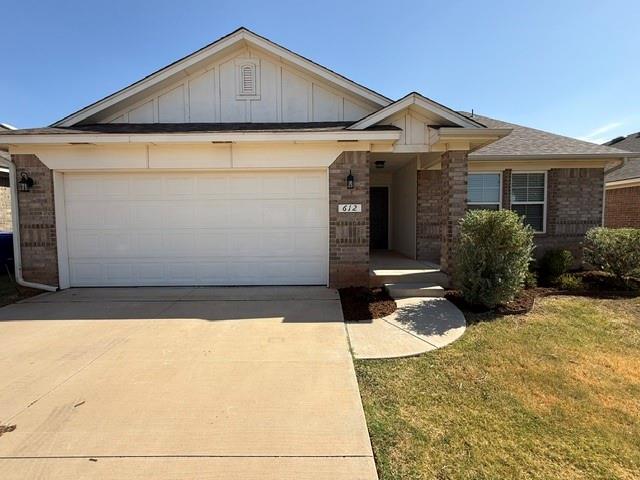 Discover this charming home in Trailwoods, located within walking distance to Norman North Highschool. This beautifully maintained property features 3 spacious bedrooms and 2 bathrooms. The home has an open-concept kitchen and living area, highlighted by stunning wood-like tile floors, expansive quartz countertops, and a convenient breakfast bar perfect for casual dining and entertaining. You'll appreciate the thoughtfully designed utility room right off the garage, providing a perfect drop-off spot for your belongings. Step outside to enjoy a good-sized backyard, ideal for outdoor activities and relaxation. This nearly new home exudes both style and comfort, making it a perfect fit for anyone looking to settle in a fantastic community. Neighborhood amenities include a splashpad, playground, tennis courts, etc.  Don't miss your chance to see this delightful property – come check it out today! Owner licensed.