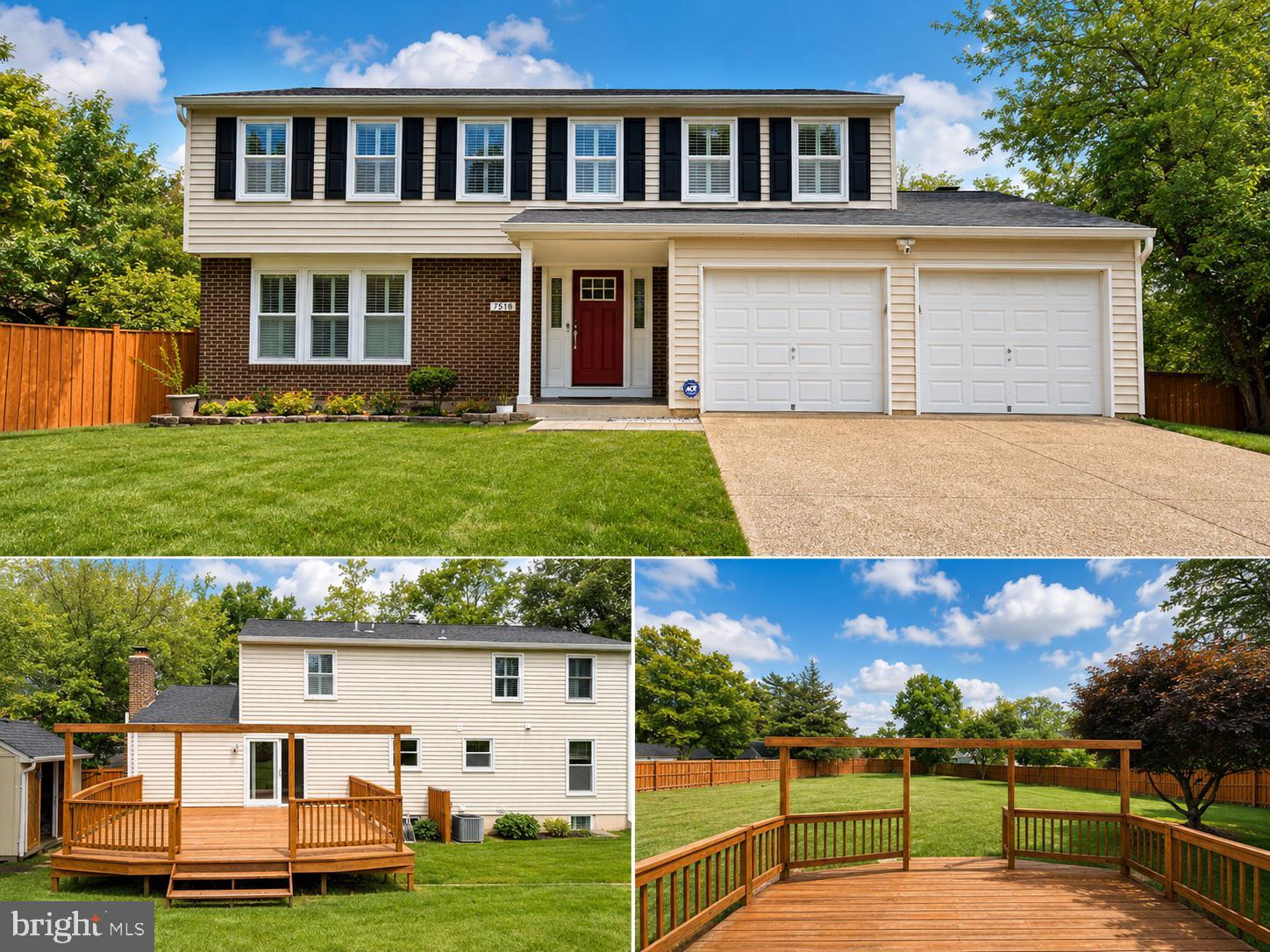 Welcome to 7518 Candytuft Court, a beautifully maintained 5-bedroom, 3.5-bath colonial tucked on a quiet cul-de-sac in the sought-after Middle Valley neighborhood of Springfield with over 3,100 sq ft of living space. With no HOA and thoughtful updates throughout, this home is ready for its next chapter.The main level greets you with gleaming refinished hardwood floors and a brand-new banister. The renovated kitchen features white shaker cabinets with soft-close drawers, granite countertops, a center island with seating, stainless steel appliances including a gas range, and two pantries. It opens directly to the spacious family room, complete with a wood-burning fireplace, recessed lighting, and sliding glass doors to the deck. A formal living room with plantation shutters, a separate dining room, and a half bath round out the main level.Upstairs, the primary bedroom offers plantation shutters, hardwood floors, and a private ensuite with a tiled shower. Three additional bedrooms, all with plantation shutters, hardwood floors, and ceiling fans, share a full hall bath.The finished lower level adds real living space with a large carpeted rec room, a 5th bedroom with a walk-in closet, a full bathroom, a generously sized laundry room, and a bonus room with LVP flooring, perfect for a home office, gym, or additional storage.Step outside to a large deck overlooking a huge, fully fenced backyard with mature trees, a storage shed, and a rear gate for additional parking access. Two pawpaw trees are a rare and valued bonus.Updates include: HVAC motor and dishwasher (2022); attic insulation and hardwood floors refinished (2024); new carpet and new banister; washer and dryer (2026). The home also features a whole-house humidifier, sump pump, and radon mitigation system. Brand new hot water heater being installed May 2026!Zoned for Hunt Valley Elementary, Irving Middle, and West Springfield High School. Excellent location just outside the Beltway! Convenient access to major roads including Fairfax County Parkway, 395/495/95. Walk to Gambrill Park and Ride with express bus to the Pentagon, and just minutes to the Franconia-Springfield Metro station and the Rolling Road/Burke VRE stations. Also nearby are Fort Belvoir, Lake Accotink Park, Burke Lake Park, South Run Rec Center, Springfield Golf and Country Club, Springfield Town Center, Springfield Plaza, and a great selection of restaurants. Just minutes to DC, the Pentagon, Reagan National Airport, Alexandria, and Arlington. Some photos are virtually staged. This house will not last. Make your appointment today!