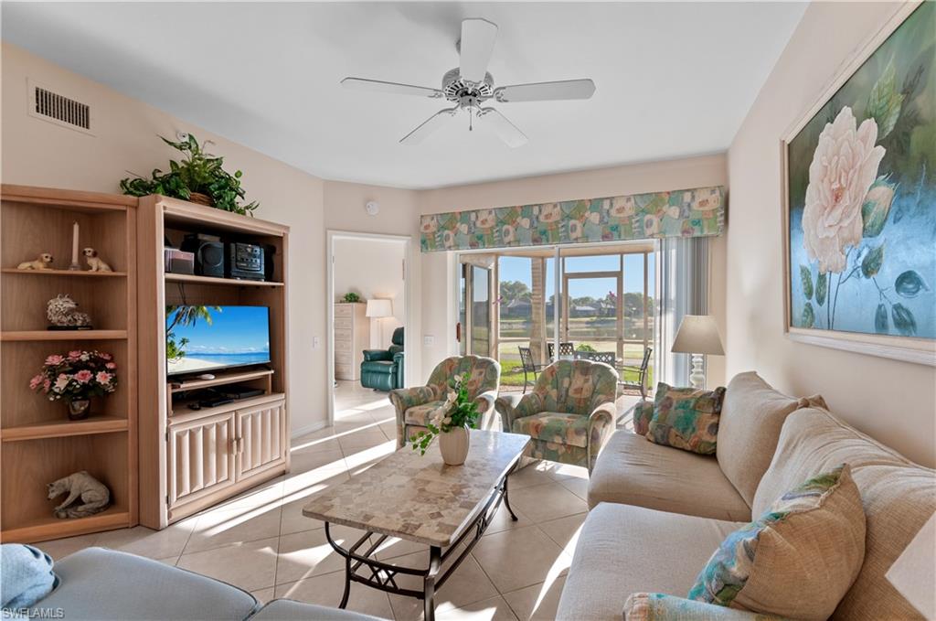 EXCEPTIONAL INVESTMENT OPPORTUNITY-IMMEDIATE GOLF MEMBERSHIP DEEDED WITH CONDOMINIUM:Enjoy tranquil eastern exposure from your lanai with beautiful lake and golf course views in this well-appointed first-floor residence at Worthington Country Club. This inviting 2-bedroom, 2-bathroom condo is offered turnkey furnished and features a desirable open floor plan, complemented by tile flooring throughout.The spacious kitchen offers ample room for a breakfast table, while the generous primary suite provides serene lake views—creating a relaxing retreat. This residence is move-in ready, making it ideal for both seasonal use and income-producing opportunities.  AC replaced March 2026. Live the Worthington Country Club LifestyleResidents enjoy a bundled golf membership in one of Southwest Florida’s most desirable private communities. Your HOA includes championship golf, an active clubhouse with dining, tennis, bocce and an exciting calendar of social events.Exciting Community Enhancements Coming SoonConstruction begins Spring 2026 on a spectacular new cabana featuring an indoor/outdoor bar area and a stylish pergola with operable and fixed louvers for shaded outdoor dining. Additional upgrades include five new tennis courts, four new pickleball courts, and an expanded parking lot.  Located in a prime Southwest Florida setting, this home is just minutes from the pristine beaches of Bonita Springs and Naples, upscale dining and shopping at Coconut Point and Mercato, and Southwest Florida International Airport (RSW). Best of all, there are no CDD fees.This is more than a condo — it’s your gateway to the Florida dream. Schedule your private showing today and discover why Worthington Country Club is “the place you want to be.”