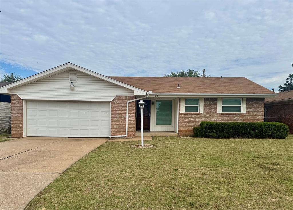 Lovely low maintenance 2 owner home in South Oklahoma City. Updates include Energy Efficient windows installed in 2019, Stainless appliances in 2019 including refrigerator.  Brand new Energy Efficient patio sliding door.  New carpet and pad, fresh paint through out home. New front door and full view glass door. This home has a wonderful floor plan with a large fenced in backyard, nice storage building and patio cover for weekend cook outs. This brick home also includes vinyl siding for maintenance free living.