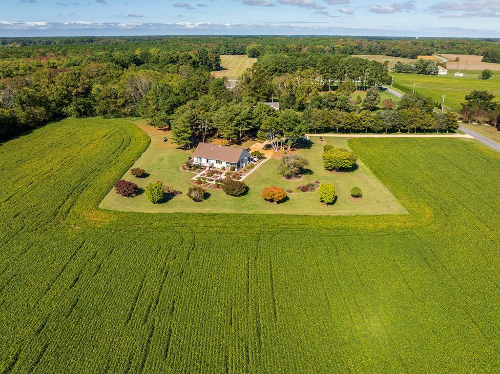 Beautiful custom-built, furnished home and gardens on almost 18 acres just outside Nassawadox (named from the Nussawatok Indian tribe and meaning "land between two waters"). Artistic landscape and quintessential Eastern Shore living set amongst a farmette surrounded by woods. Down the cedar-lined lane sits this 3 BR 2 bath home with sun-filled porch and first floor living in addition to a loft and unfinished upper floor for storage or expansion.  Geothermal heating and cooling, complete with whole house generator will add to your comfort. Peace and quiet is plentiful here, yet still accessible to all you need.  Located between Cape Charles to the south and Exmore and Onancock to the north and very near both seaside and bayside boat ramps.