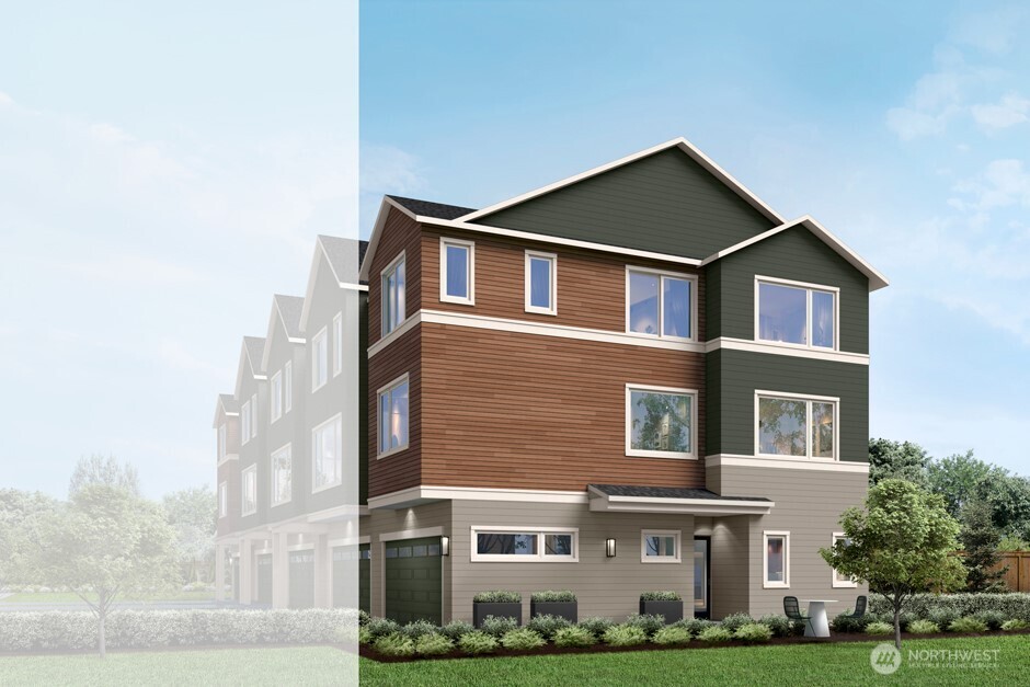 The Evergreen by MainVue Homes at Elkington is a luxury end-unit townhome offering a private side entry under a Covered Front Porch. The lower level features a Home Office with additional storage and Patio access. On the main level, a corner-situated Gourmet Kitchen showcases 3cm Quartz countertops, KitchenAid appliances, and European frameless cabinetry, opening to the Dining and Living areas with access to a Covered Deck. Upstairs, the Primary suite offers a walk-in closet and spa-inspired bath with dual vanities and a semi-frameless shower. Buyer’s Broker must visit or register on Buyer’s first visit for full commission; otherwise, commission is reduced.