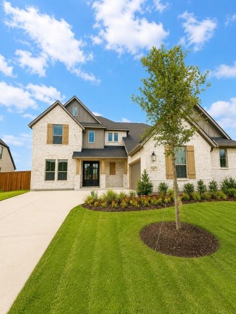 MLS# 21306630 - Built by Coventry Homes - Aug 11 2026 completion! ~ This 4-bedroom, 4-bath home blends architectural elegance with everyday comfort! A graceful curved staircase makes an immediate impression upon entry, setting the tone for the thoughtful craftsmanship found throughout the home. A sleek gas fireplace anchors the living area, adding a sophisticated focal point that enhances the home's modern design. The open layout connects seamlessly to the kitchen and casual dining area- creating a natural setting for both relaxed mornings and meaningful gatherings. The primary suite offers a quiet retreat, highlighted by a spa-inspired bath featuring a freestanding tub designed for relaxation. The walk-in closet connects directly to the laundry room through a convenient pass-through, adding ease and efficiency to your daily routine. Upstairs, a spacious game room and dedicated media room provide spaces for entertainment and recreation. Each secondary bedroom incudes its own bathroom, offering comfort and privacy for family members or guests. A covered patio extends the living space outdoors, creating a peaceful setting to enjoy fresh air year-round. Schedule your tour today!