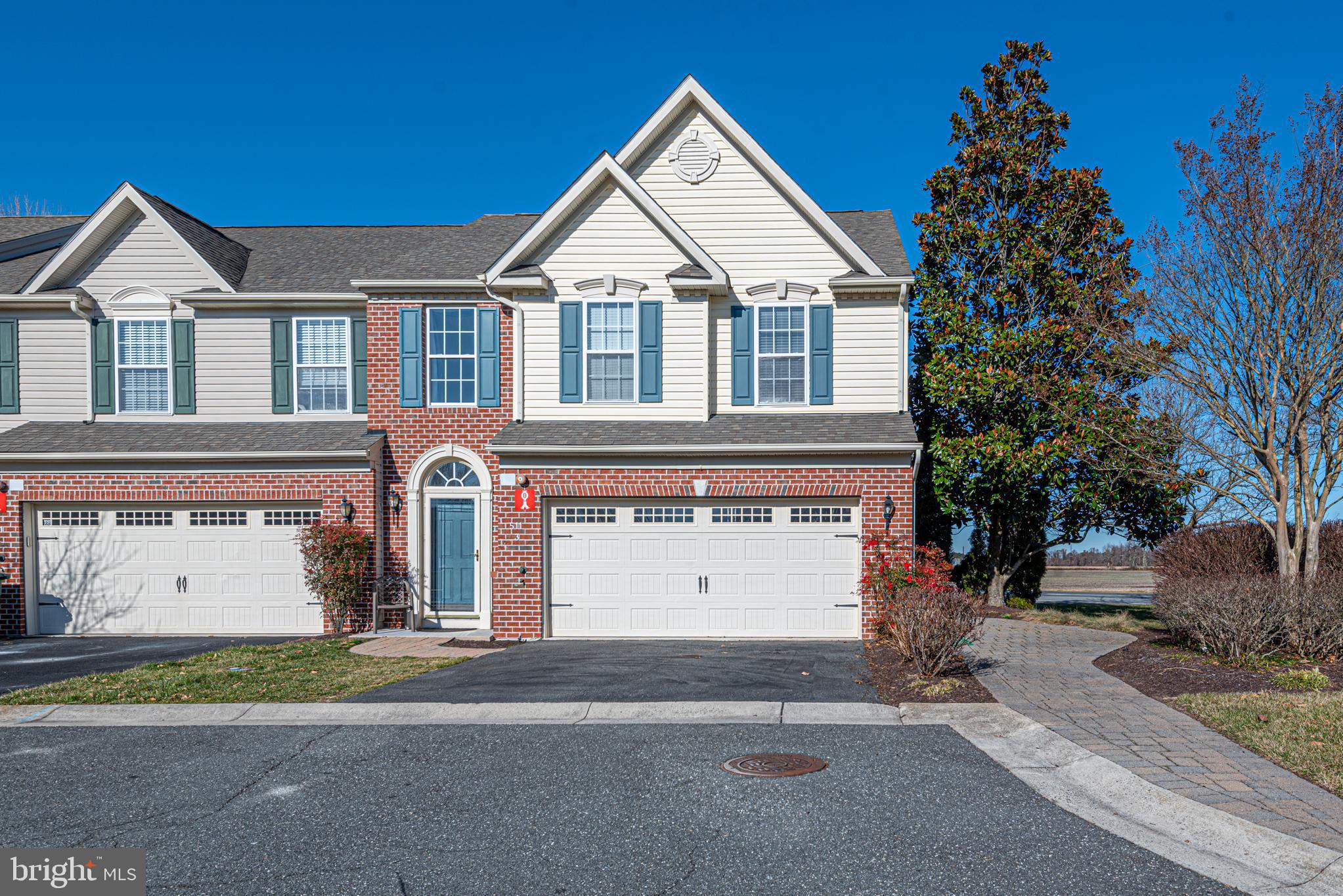 Welcome to this beautiful end-unit townhome in the sought-after Purnell Crossing Community, located in the charming Town of Berlin. This spacious two-story home offers the ideal combination of comfort,style, and convenience with added privacy, abundant natural light, and generously sized living spaces.This home features a classic brick-front exterior, attached garage, private entrance, vaulted celings, gas fireplace, first floor primary suite, spacious loft overlooking the living area, and versatile upstairs living with additional bedrooms and flex space. Whether your searching for a primary residence, vacation home near the beach, or investment opportunity, this property checks all the boxes. Enjoy easy access to Downtown Berlin, shopping, dining & nearby beaches. Very well maintained. Originally One of Purnell Crossing's model homes, thoughtful design and spacious living throughout.