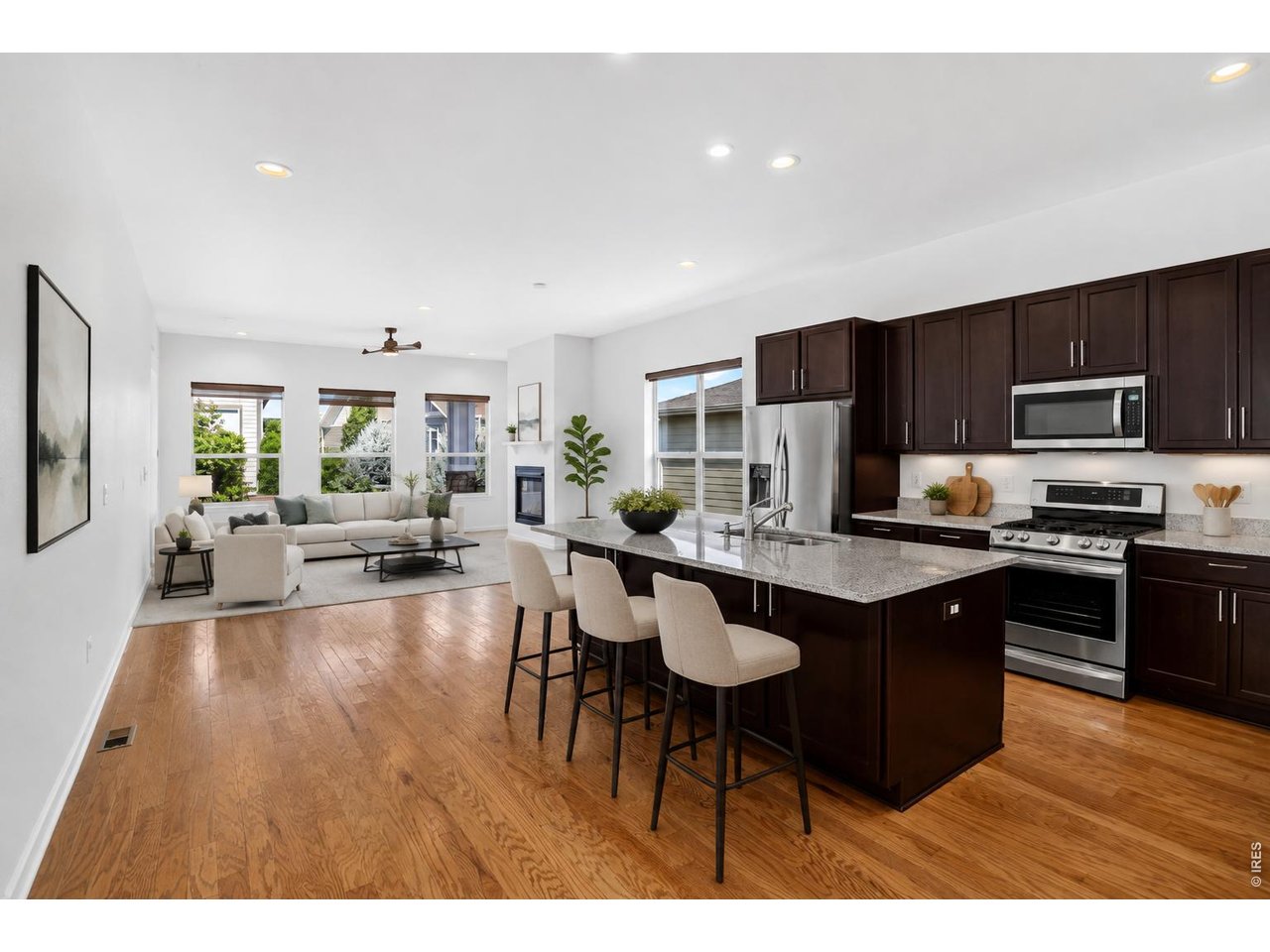 Welcome to this stunning home in the highly sought-after Kechter Farms neighborhood in Southeast Fort Collins! Built in 2018, this beautifully maintained residence offers modern comfort, thoughtful design, and an unbeatable location.Featuring 3 spacious bedrooms and 3 bathrooms, this home includes a fully finished basement-perfect for additional living space, a home office, or entertaining guests. The professionally landscaped backyard provides a private outdoor retreat, ideal for relaxing or hosting gatherings.Enjoy the convenience of being just a short two-minute walk to the neighborhood clubhouse, complete with a pool and fitness center. Located near shopping, dining, and everyday amenities, this home also sits within a highly acclaimed school district, making it an exceptional choice for a variety of lifestyles.An added bonus: a fully paid-off solar system, offering energy efficiency and long-term savings.This is your opportunity to own a move-in-ready home in one of Fort Collins' most desirable communities-don't miss it!