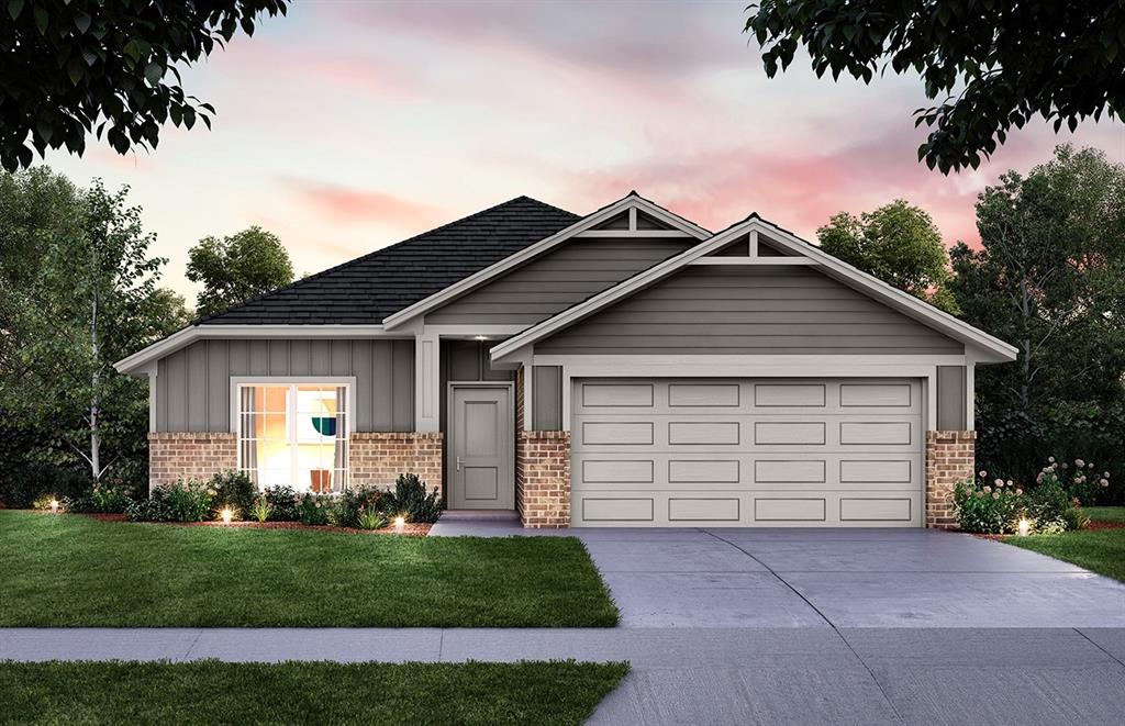 Don’t miss your chance to secure the Charleston floor plan before completion—opportunities like this are limited and move quickly. Located in the highly desirable Eagle Cliff community in Norman, this home offers an unbeatable location just minutes from the University of Oklahoma, Lake Thunderbird, Sooner Mall, I-35, and a wide range of dining and shopping. Enjoy a welcoming neighborhood setting with a community playground and established surroundings. This thoughtfully designed single-story home features 3 bedrooms and 2 full bathrooms with soaring 10-foot ceilings and a highly functional layout. The spacious open living room flows effortlessly into the kitchen, complete with a large center island—perfect for gathering, entertaining, and everyday living. The private primary suite offers double vanities, a walk-in closet, and a walk-in shower. Outdoor living is just as inviting with both a covered back patio, a cozy covered front patio, and a spacious backyard. The kitchen is beautifully appointed with stainless steel Samsung appliances, including a 5-burner gas range, generous counter space, abundant cabinetry, an oversized walk-in pantry, and soft-close cabinets. Interior finishes include quartz or granite countertops, a stylish tiled backsplash, and durable wood-look ceramic tile flooring. Built for efficiency and long-term savings, this home includes a tankless water heater, Low-E thermal pane windows, radiant barrier roof decking, high insulation levels, and LED lighting. The exterior is complete with full sod and landscaping for immediate curb appeal. Act now—new construction homes with this combination of location, design, and features don’t last long.