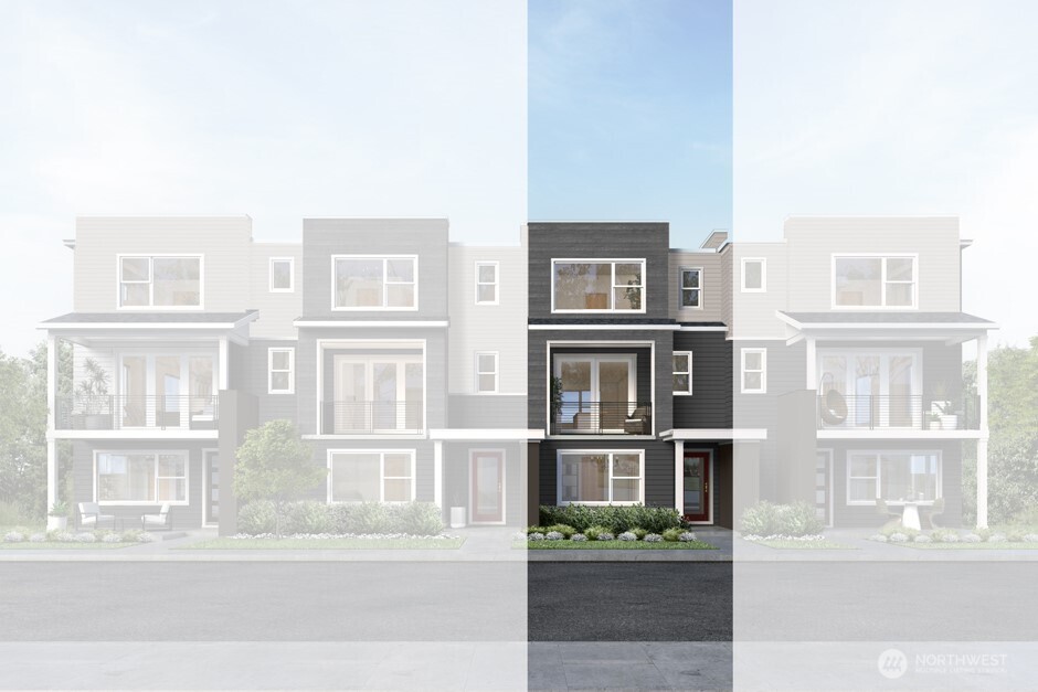 Limited Time Holiday Savings!  $61,000 seller credit on this move in ready home! Experience modern luxury in this 3-bedroom, 2.5-bath, three-level Lilac Townhome by MainVue, complete with a 2-Car Garage. The Foyer features wide-plank timber-look flooring and leads to a Home Office with extra Storage. On the Main Level, the Gourmet Kitchen has 3cm Quartz countertops, KitchenAid appliances, European frameless cabinetry, and 9' ceilings. The Utility Room is on the main level, tucked away from the Living areas, perfect for handling laundry and storage needs. Enjoy the Covered Deck accessed from the Dining, flush with durable composite flooring and sleek horizontal railing.