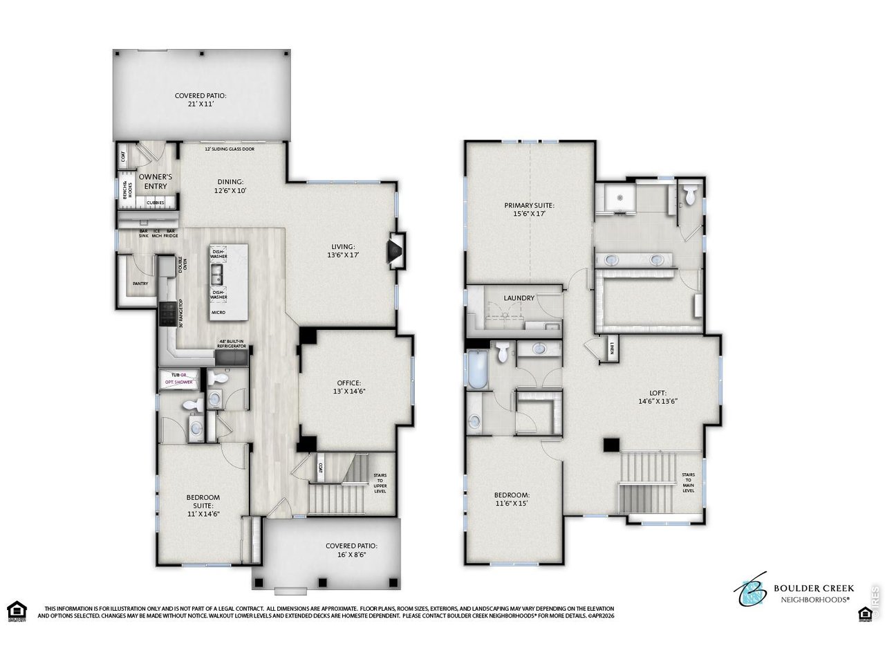Introducing this stunning Alana floorplan built by Boulder Creek Neighborhoods! Located at our brand new neighborhood at Peacock Place in Boulder, this home features 3 Bedroom Suites including a Main Floor Bedroom Suite plus a 3 Car Garage with Finished ADU Space above. The Entertainers Kitchen with Thermador Appliances is just the start. With the 48" Cabinet Paneled Fridge/Freezer, a walk-in pantry, an extra prep sink, separate beverage fridge and a built -in ice maker, you'll always have space for the holiday meal, and the two dishwashers will help make clean up a breeze! Also featured in this home, a private office space, front and back covered patios and upstairs loft. Need some extra space when family comes to visit? Above your 3-car, detached garage you will find a completely private, 1-Bedroom ADU apartment. With its own kitchen and full bathroom, this also works as a great rental if the space is not needed. Did we mention one of the bays in the 3-car garage has a 12' door? Perfect for the conversion van or smaller RV/Trailer. While there is a very limited number of homes in this unique neighborhood in South Boulder, there are 3 floor plans to pick from. These homes come with the ability to fully design the inside of your new home with $150,000 in design center upgrades that you choose! We can't wait to show you more! Photos of Model Offsite. Move in December 2026