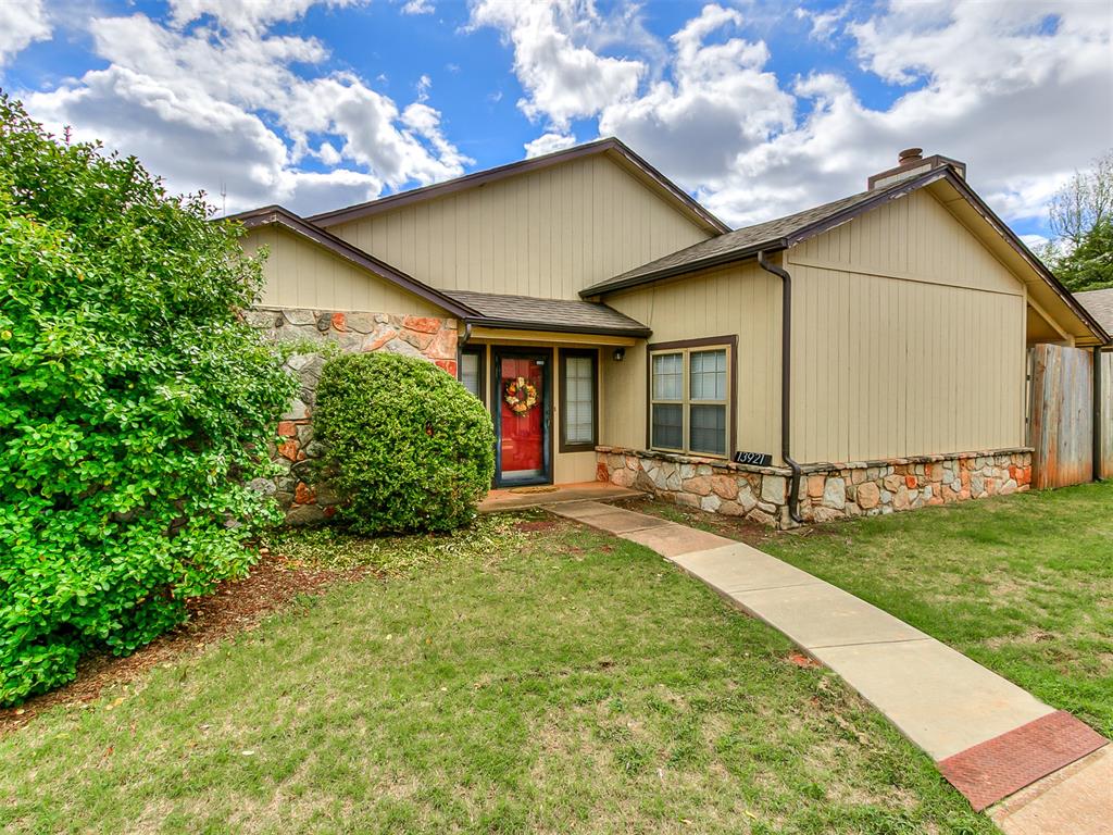 Opportunities to own a townhome in The Crossing don’t come along often, making this a special chance to enjoy low-maintenance living in a highly desirable Edmond community! Conveniently located near Oklahoma Christian University, Broadway Extension, restaurants, and shopping, this home offers easy access to all that Edmond and the surrounding area have to offer.Inside, the spacious living room features vaulted ceilings, a cozy fireplace, and built-in bookshelves, with an open connection to the dining area. The kitchen’s concrete countertops and distinctive live-edge walnut bar add character, while the extra-large primary bedroom connects to a generous walk-through closet with plenty of storage. Refrigerator, washer, dryer, and TV are all included for added move-in-ready convenience.Enjoy a quiet moment on the covered back patio, with a private outdoor space that’s also great for pets. A concrete walkway leads to the oversized detached two-car garage, offering convenient parking and extra storage.Residents of The Crossing enjoy a range of amenities, including exterior maintenance, an outdoor pool, playground, clubhouse, basketball court, and tennis courts. With its comfortable layout, unique details, private patio, and convenient location, this rarely available townhome is an opportunity you won’t want to miss!