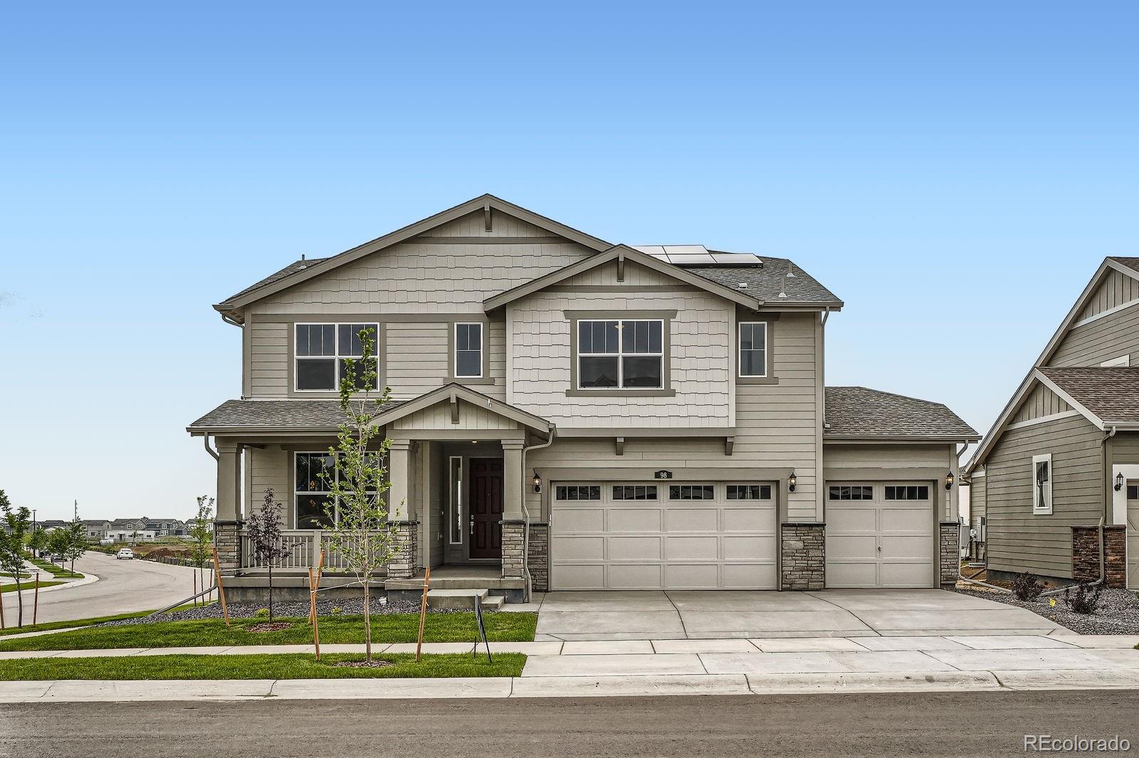 ***Contact Lennar today about Special Financing for this home - terms and conditions apply**

Move In Ready NOW!! This gorgeous Stonehaven features 5 beds, 4 baths, great room, spacious kitchen, tech space, loft, 4 car garage and unfinished basement. Beautiful upgrades and finishes throughout including vinyl plank floors, stainless steel appliances, slab quartz counters & island and more.  Lennar provides the latest in energy efficiency and state of the art technology with several fabulous floorplans to choose from. Energy efficiency & technology/connectivity seamlessly blended with luxury to make your new house a home. What some builders consider high-end upgrades, Lennar makes a standard inclusion. amenities. This community features extensive trails, wide open spaces, and twin sapphire lakes all set against backgrounds of deep blue skies and Colorado's breathtaking sunsets! Photos and tour are model only and subject to change.