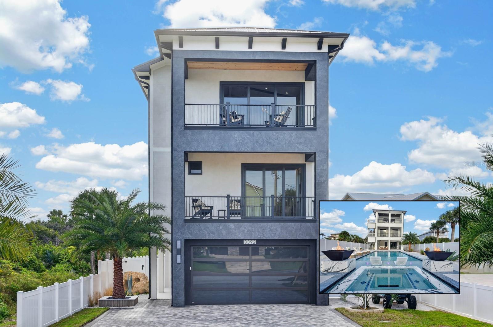 ABSOLUTELY SPECTACULAR BRAND-NEW 5 BEDROOM, 5½ BATH CUSTOM COASTAL ESTATE — INTRACOASTAL WATERFRONT + DEDICATED BEACH ACCESS + AIRBNB READY! This is the Florida lifestyle people DREAM about! Located in beautiful Flagler Beach, this one-of-a-kind property offers the best of BOTH WORLDS — enjoy the Atlantic Ocean and dedicated beach access just steps away, spend your afternoons boating the Intracoastal and finish your evenings watching breathtaking sunsets from your own waterfront retreat.No expense was spared in creating this extraordinary three-story custom residence featuring approximately 3,762 SQ. FT. OF AIR-CONDITIONED LIVING, approximately 10-foot ceilings, impact-resistant windows and doors, exceptional architectural finishes and a BEAUTIFULLY DETAILED THREE-STORY ELEVATOR connecting all levels.The third-floor entertaining level is an absolute SHOWSTOPPER! The designer kitchen features an approximately 10-FOOT ISLAND, custom paneled cabinetry, concealed butler’s pantry, dedicated wine storage, 48-INCH SUB-ZERO REFRIGERATOR, premium induction cooktop, commercial-grade ice maker and gorgeous Italian porcelain surfaces. The open kitchen, dining and living spaces create an incredible setting for entertaining while embracing the coastal lifestyle.The luxurious primary suite feels like your own private resort, complete with a custom walk-in closet and spectacular spa-inspired bath featuring an approximately 10’ X 4’ CUSTOM STEAM SHOWER, imported tile, oversized rain shower, multiple water features, integrated LED lighting and Bluetooth speakers.Step outside and prepare to be AMAZED! This backyard was designed as your own PRIVATE WATERFRONT RESORT, featuring an approximately 46’ X 18’ CUSTOM POOL, HOT TUB/CHAMPAGNE SPA, COLD PLUNGE AND HUGE SUNKEN FIRE LOUNGE — the ultimate setting for entertaining, relaxing and enjoying the Florida sunshine.And there’s MORE! The separate GUEST CASITA features its own bedroom, full bath, kitchen, living and dining areas and covered lanai, making it perfect for guests, extended family or added flexibility for this AIRBNB-READY PROPERTY. Continue toward the Intracoastal and discover the sunset outdoor kitchen, spacious courtyard and private boardwalk leading directly toward your waterfront oasis.BOATERS — THIS IS THE ONE! The spectacular double-decker Intracoastal dock features TWO PRIVATE BOAT SLIPS AND TWO BOAT LIFTS, including a 14,000-lb lift designed for approximately a 32-foot boat and an 8,000-lb lift designed for approximately a 19-foot flats boat. Above the slips is an incredible APPROXIMATELY 1,000 SQ. FT. ELEVATED WATERFRONT DECK, creating an amazing entertainment destination for gathering with friends, relaxing and watching unforgettable Intracoastal sunsets.5 BEDROOMS. 5½ BATHS. DEDICATED BEACH ACCESS. INTRACOASTAL WATERFRONT. TWO BOAT SLIPS. TWO BOAT LIFTS. APPROXIMATELY 1,000 SQ. FT. WATERFRONT DECK. RESORT-STYLE POOL. HOT TUB. COLD PLUNGE. SUNKEN FIRE LOUNGE. GUEST CASITA. AIRBNB READY. Where else can you have it ALL? This extraordinary BRAND-NEW Flagler Beach estate delivers a truly rare opportunity to experience the ultimate Florida coastal lifestyle from the ATLANTIC OCEAN TO THE INTRACOASTAL WATERWAY!