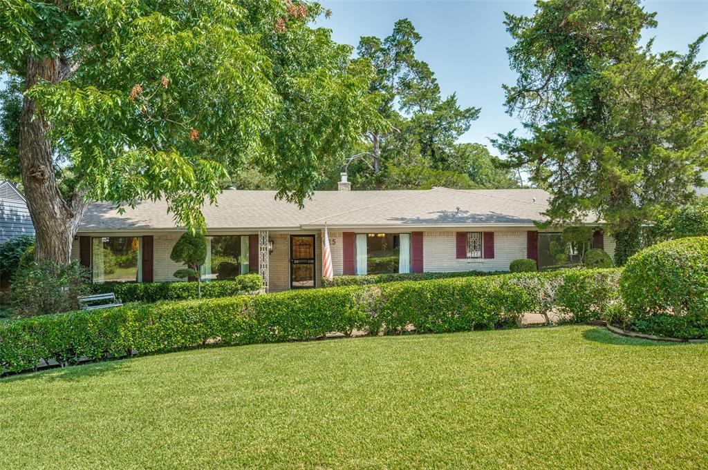 Here is an exceptional opportunity to own a large, well-maintained Mid-Century ranch home in one of Kessler Park's most sought-after areas. Custom-designed in 1959, this one-owner home is noted architecturally for its distinctive Roman brick facade and long horizontal lines. A number of 70-year-old trees surround the home with an intriguing terraced backyard complete with a pool, pocket gardens, and a fully sprinklered yard. The interior features spacious rooms with abundant light from the many windows. Much of the interior maintains its original interior design, so one can decorate mid-century or reimagine the home and create a space to your liking. Many of the systems have been updated in the past six years, such as the HVAC, roof, and water heater. Conveniently located near the Combs Creek Trail, Stevens Park Golf Course, and Bishop Arts District.