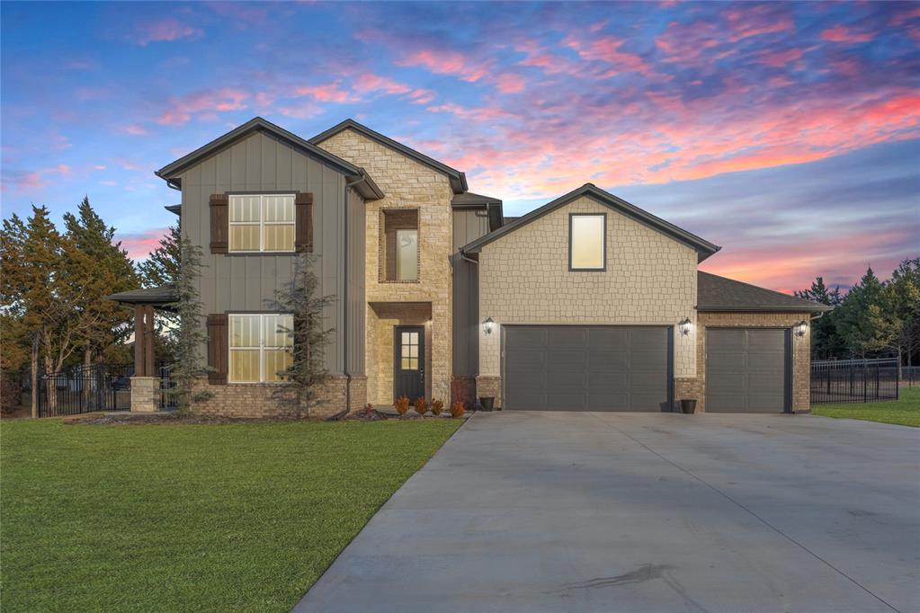 Sellers are willing to consider helping a buyer with a rate buydown on this exceptional property! Nestled on a sprawling 1.5-acre fully fenced lot in prestigious Cordillera Ranch, within the acclaimed Edmond school district, this custom home offers unparalleled luxury and functionality. Featuring five spacious bedrooms, the layout includes a luxurious primary suite on the main floor with a spa-like en-suite bath and generous closet space. A second bedroom, full bath, versatile living area with a private covered patio, and oversized laundry room complete the first floor. The heart of the home is an expansive, light-filled family room seamlessly connected to a gourmet kitchen. A true chef’s dream, the kitchen boasts a gas stove, double ovens, a massive double barn sink, two pantries, and stunning stained cabinetry. Wood-look tile flooring in all main living areas offers durability and low-maintenance charm. Upstairs, find three additional bedrooms, two sharing a bath, one with its own en-suite, a third living/sitting area, and two flexible rooms perfect for an office or hobby space. Storage abounds throughout. The oversized 4-car tandem garage provides ample space for vehicles, tools, or toys and includes a large storm shelter. Designed with modern convenience, the home is equipped with a whole-house water softener, a generator transfer switch, and hookups for potential separate living quarters. Enjoy serene outdoor living on any of the three covered patios. This property is SHOP APPROVED. Every detail offers a perfect balance of elegance, comfort, and functionality, making it a truly one-of-a-kind retreat.