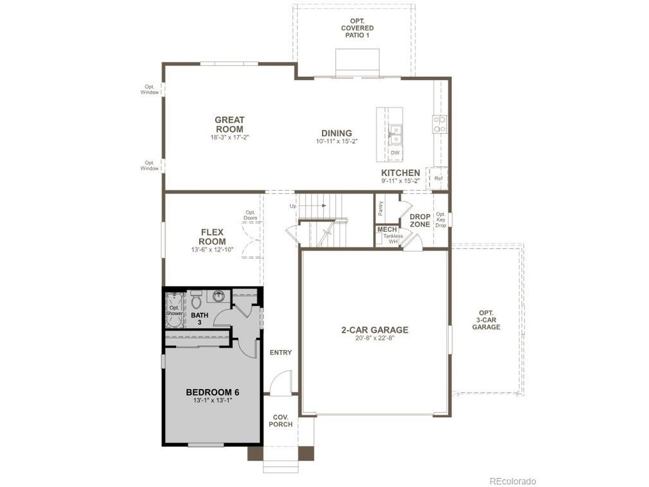 **!!AVAILABLE NOW/ MOVE-IN READY!!**Discover this Ammolite, a beautifully crafted two-story home designed for modern living. Featuring designer finishes throughout, this exceptional floor plan offers the perfect blend of comfort, style, and functionality. A welcoming entry opens to a versatile flex room, a main-floor bedroom, and a shared bath, creating endless possibilities for work, guests, or hobbies. The open-concept great room flows effortlessly into the dining area and a well-appointed kitchen showcasing a stunning quartz center island, stainless-steel appliances, brown cabinets, and ample pantry storage. Upstairs, you'll find a spacious loft, convenient laundry room, three secondary bedrooms, and a shared bath. The impressive primary retreat is your private sanctuary, offering a private bath and a large walk-in closet. Every detail of the Ammolite has been thoughtfully designed to elevate your everyday living experience.