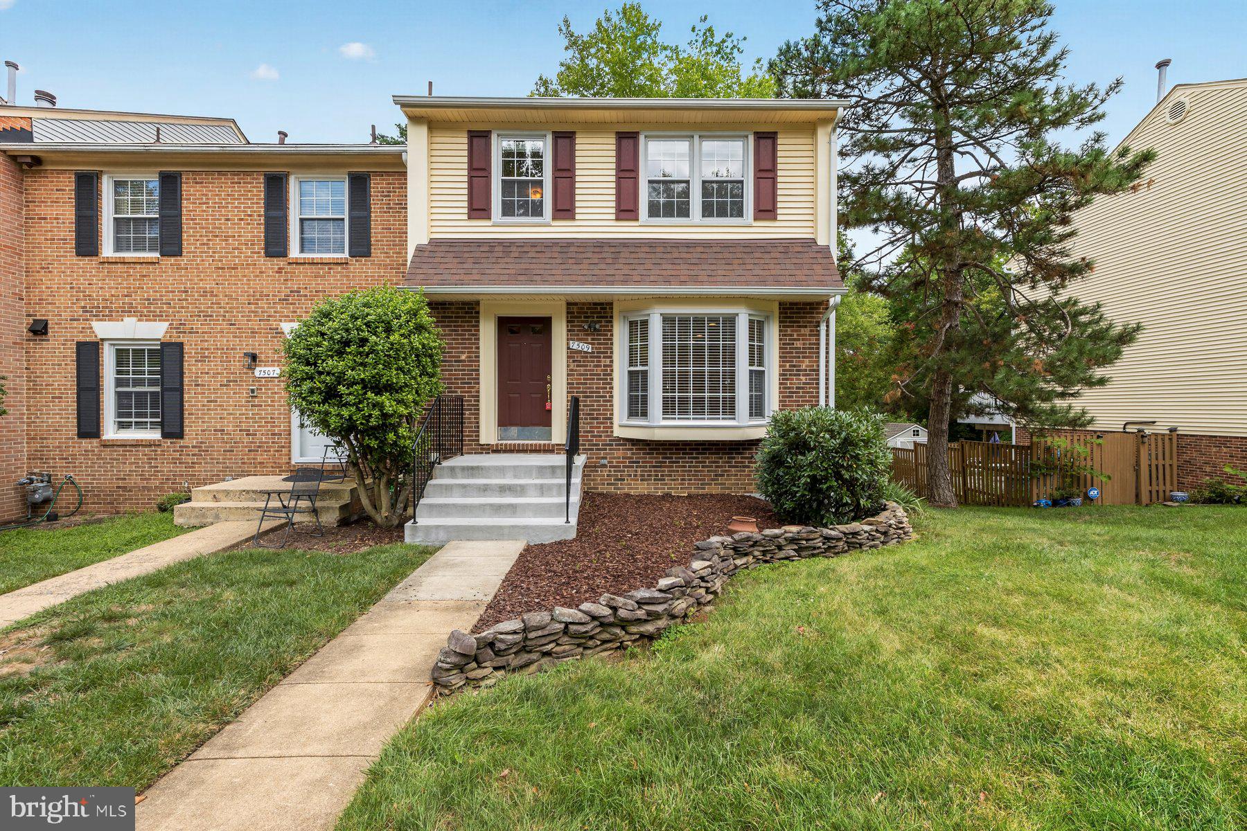 Welcome home to this beautiful end-unit townhouse in Alexandria, offering three bedrooms, two full baths, and two half baths across three finished levels. High-quality finishes carry throughout the home, from thoughtful storage and organization touches in the kitchen to the inviting spaces on every level.The main level welcomes you with hardwood flooring throughout the living and dining spaces. The kitchen features granite countertops, stainless steel appliances including a gas range and built-in microwave, soft-close drawers for a refined touch, and counter seating for casual dining. A hall closet and a convenient half bath complete this level.All three bedrooms are located on the upper level. The primary suite includes a sitting area and two closets, offering plenty of storage and space to unwind. A full hall bath serves the additional bedrooms, and the primary suite enjoys its own full bath as well.The fully finished lower level extends your living space with a spacious rec room centered around a charming brick fireplace. A wet bar with a wine fridge and mini fridge makes this level perfect for entertaining, and a half bath adds everyday convenience.Step outside to a fully fenced backyard featuring a Trex deck for minimal upkeep, perfect for enjoying the outdoors without the hassle of maintenance. Two gates provide easy access to the yard from different points of the property.Recent updates include a roof (2019) and HVAC system (2019), consistently serviced twice annually for added peace of mind.This home is zoned for Hayfield Elementary School, Hayfield Middle School, and Hayfield High School.This home offers a convenient location near Ft. Belvoir and the Coast Guard Station, with easy access to major routes including the Fairfax County Parkway, I-395, I-95, and I-495. Franconia-Springfield and Huntington Metro Stations are minutes away, offering connections to Washington, D.C. and other areas. Kingstowne Town Center and nearby shopping areas are available for dining and other activities.