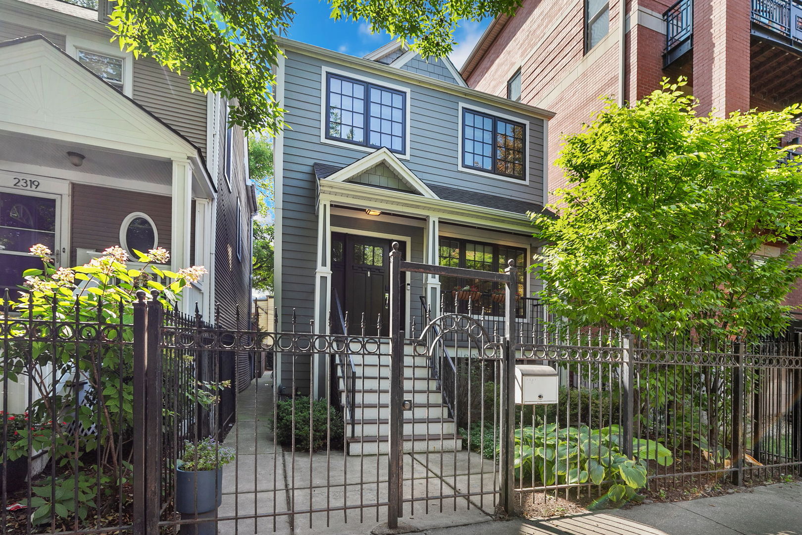 Welcome to this stunning, fully gut-rehabbed home in highly desirable North Center, perfectly situated across from the lush greenery of Welles Park. Enjoy your morning coffee on the inviting deck or relax in the bright, spacious and beautifully landscaped backyard complete with a large 11' x 18' section of Foreverlawn artificial grass.      This meticulously designed home features three bedrooms and two bathrooms on the top floor, with an additional bedroom and bathroom on the lower level - ideal for guests, an office nook, and a living room/playroom with a wet bar. The main level boasts a powder room, kitchen, dining area, family room, and living room, all crafted with exceptional attention to detail.      Discover exquisite custom finishes throughout, including stunning woodwork, hardwood floors, coffered ceilings, wainscoting, and crown molding headers. Custom window treatments throughout. The dream kitchen is a chef's delight, featuring a 36" range with a built-in hood, beautiful quartz counters, a detailed marble backsplash, and a spacious 2-1/2" thick quartz countertop on the island with a built-in dining bench.      The primary bedroom is a true sanctuary, complete with a walk-in closet and a luxurious Carrera marble spa-like shower with double vanity. An enormous deck off the primary bedroom overlooks the yard and the historical Chicago charm of the all-brick garage with 14' ceilings.      This home is situated on a quiet residential stretch of Montrose, offering a premium location close to restaurants and Coonley School. Welles Park amenities include pickleball, tennis, an indoor pool, baseball, a nature park, and a playground. Enjoy instant access to many restaurant options including, Il Milanese, The Warbler, Bistro Campagne, Lou Malnati's Pizza and Small Cheval.  Easy and convenient public transportation with multiple CTA Brown line stops and Ravenswood Metra nearby. 2.4 miles from I-90.