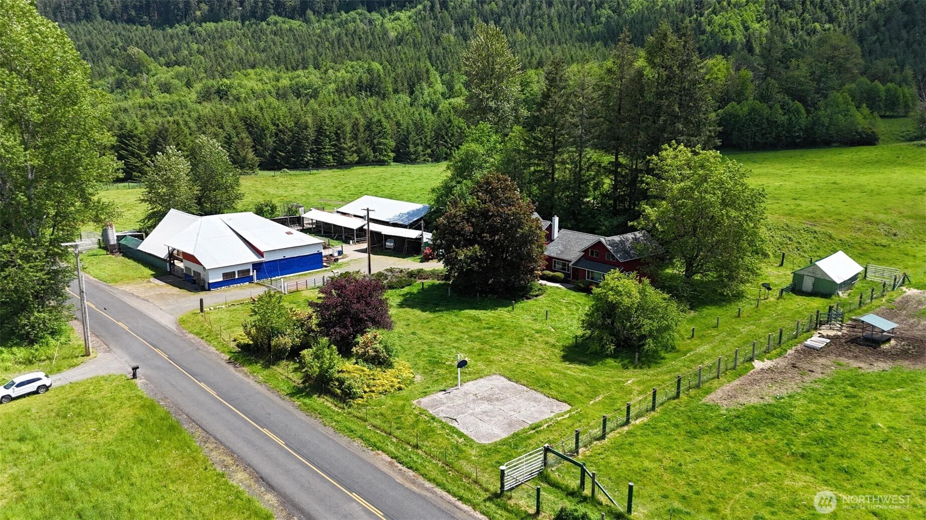 If you want an adventure in Ranch life & love the great PNW, Bremer Valley is for you! Bordered by State Forest, this  Bremer mountain view has a year round creek, 40 acres .2800+ Sq ft home. Home has a  50 year  roof in 2010, reno baths and new kitchen appliances. There are 2 wells. Live the self sufficient life with livestock and garden space,  chickens and more! Abundant wildlife, fishing is a short walk, take the dogs off leash for miles! Morton is 7 miles, hospital  and banks are there. Olympia is one hour. 90 Minutes to PDX! Come see us today, horses welcome! Too much to list, call today!