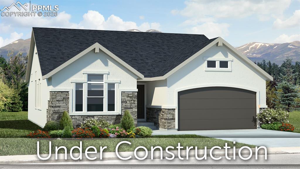 Ready in May. Savannah ranch style home in Sterling Ranch. 4 bedroom, 3 bath, formal dining, 2 car garage home. Open concept main level features vaulted ceiling, fireplace in great room, and formal dining room.  Sliding glass door from dining nook steps out onto patio perfect for relaxing or entertaining. Gourmet kitchen showcases Shaker-style maple cabinets in a pecan finish, sophisticated Calacatta Solana Quartz countertops, pantry, and stainless steel appliances including a 36" gas cooktop and refrigerator.  Basement has spacious rec room, 2 beds, 1 bath and plenty of unfinished storage space. The storage space can be finished as an additional bedroom. Garage includes a 4' forward extension to accommodate longer vehicles or provide valuable storage space.  Home comes equipped with smart home package and air conditioning. Seller incentives available.